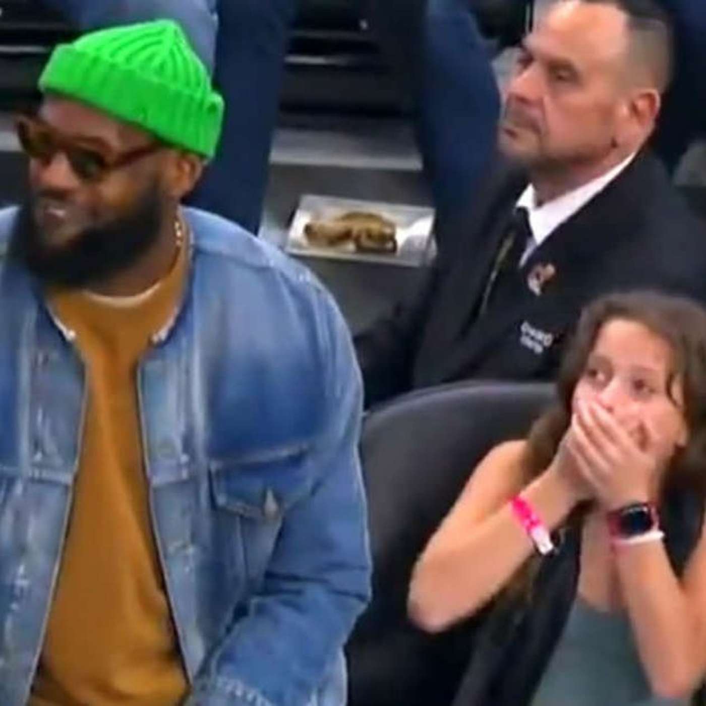 Young fan's reaction goes viral when LeBron James sits next to her courtside