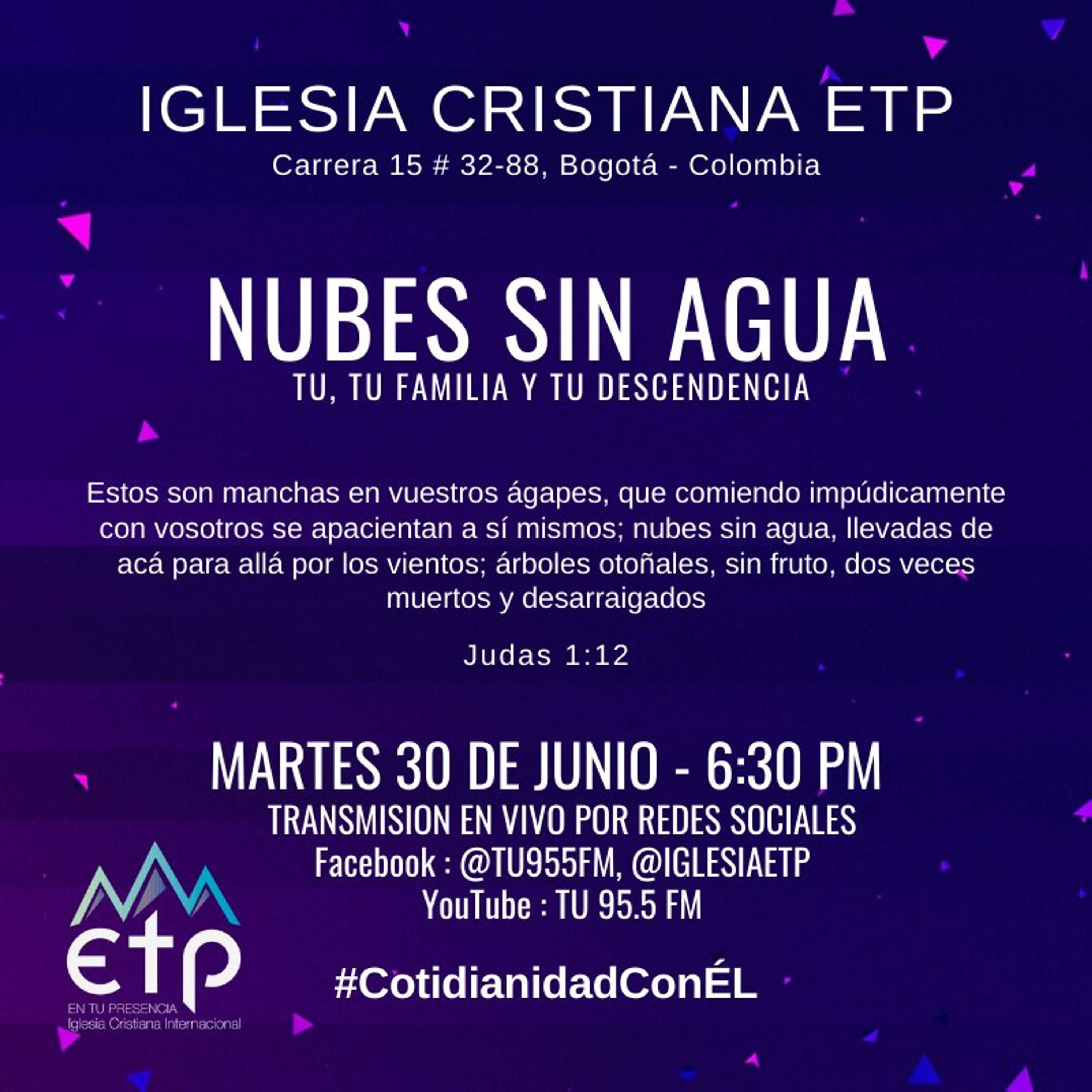Charlas Pastores Luis Salas y Jeannette Noguera, Iglesia ETP