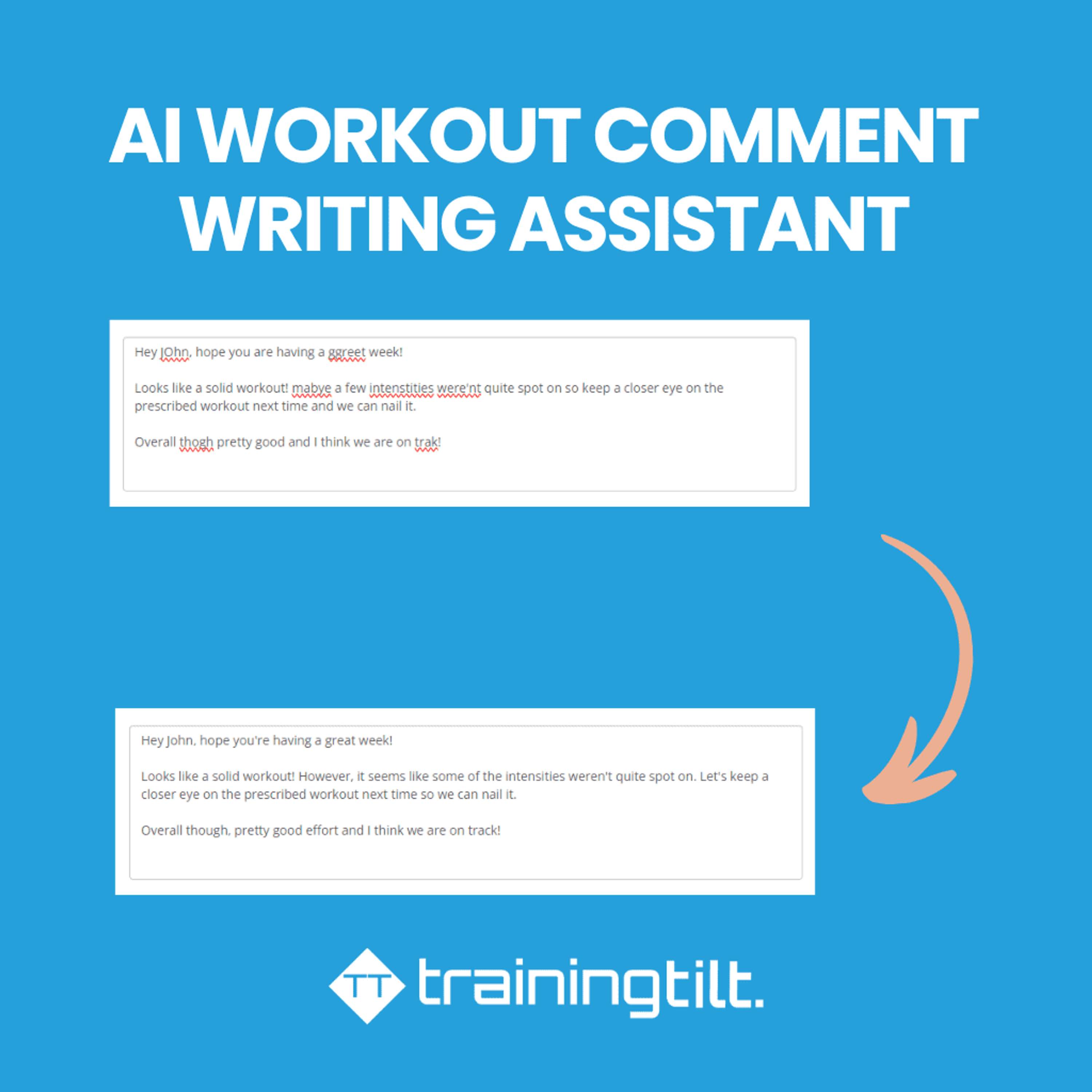 AI Workout Comment Writing Assistant