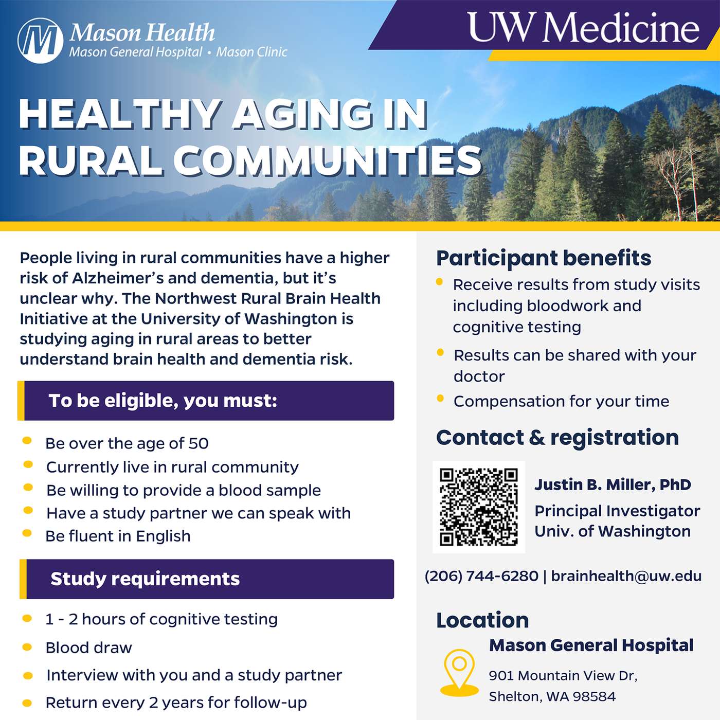 Brain Health in Rural Communities: UW & Mason Health Partner on Dementia Research