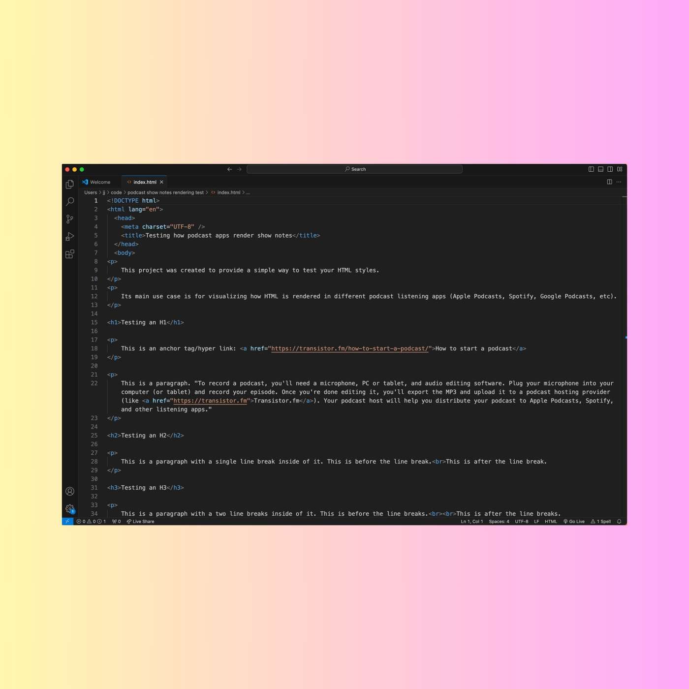 How do the show notes look?