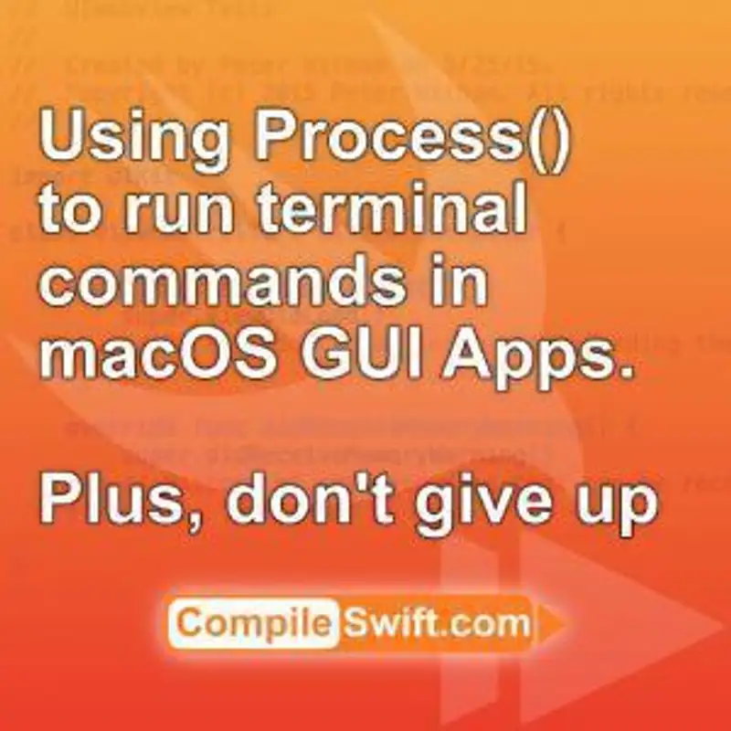 Using Process() to run terminal commands in Apps. + Don't give up in the beginning