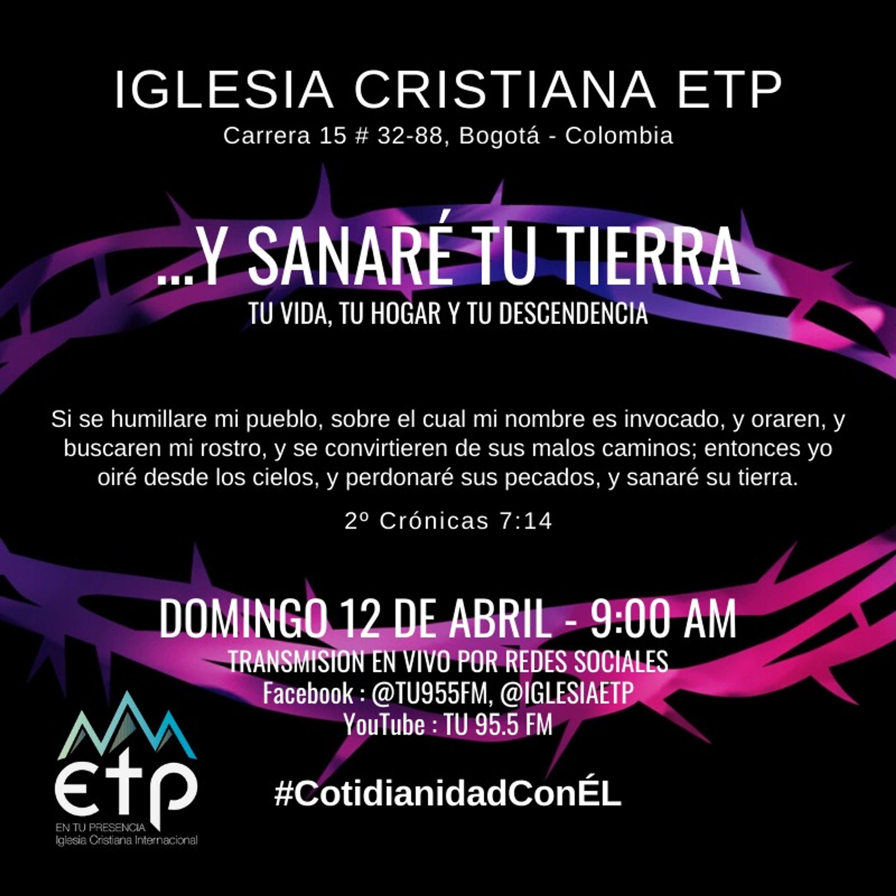 Charlas Pastores Luis Salas y Jeannette Noguera, Iglesia ETP