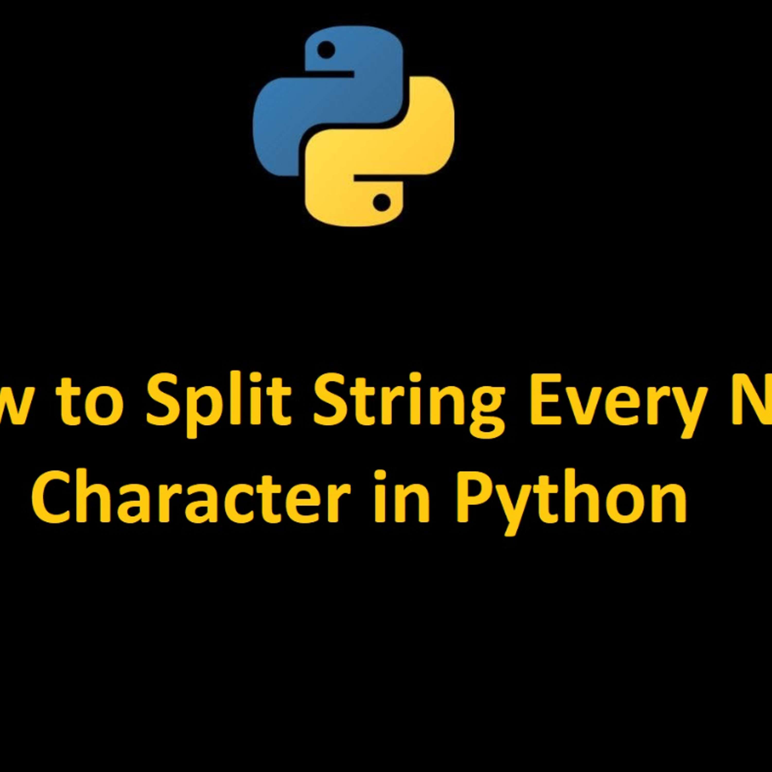 How to Split String Every Nth Character in Python