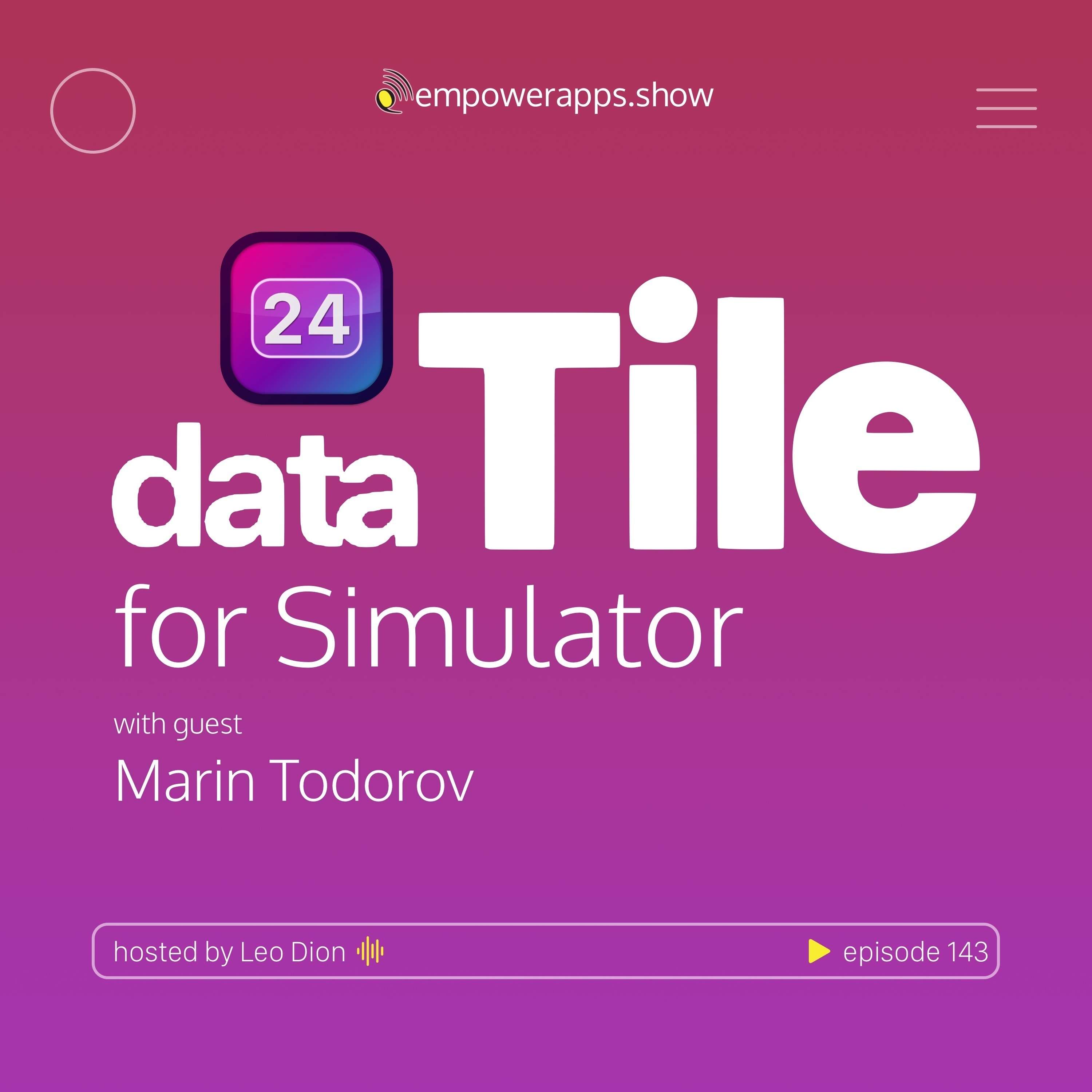 dataTile for Simulator with Marin Todorov