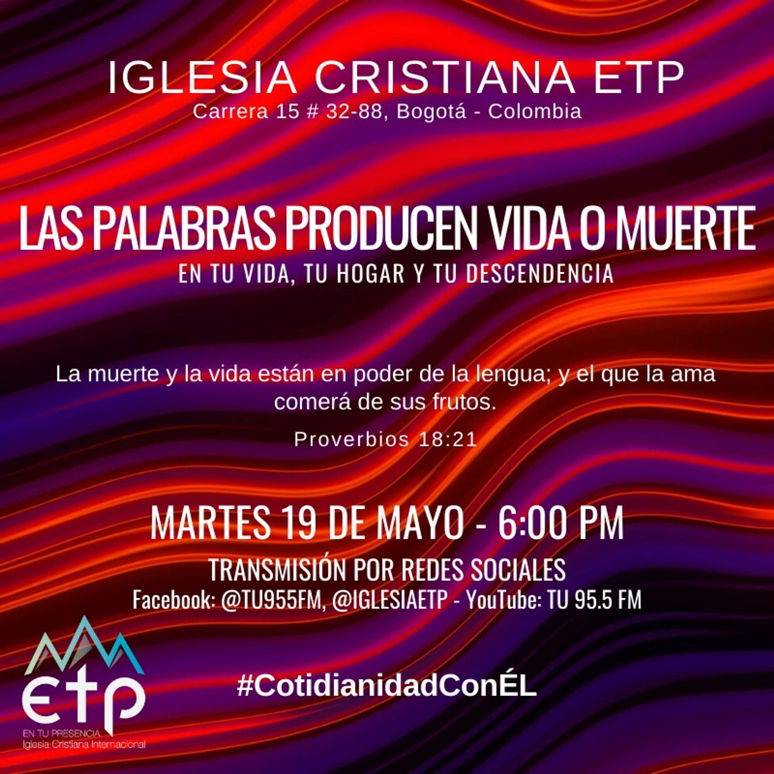 Charlas Pastores Luis Salas y Jeannette Noguera, Iglesia ETP