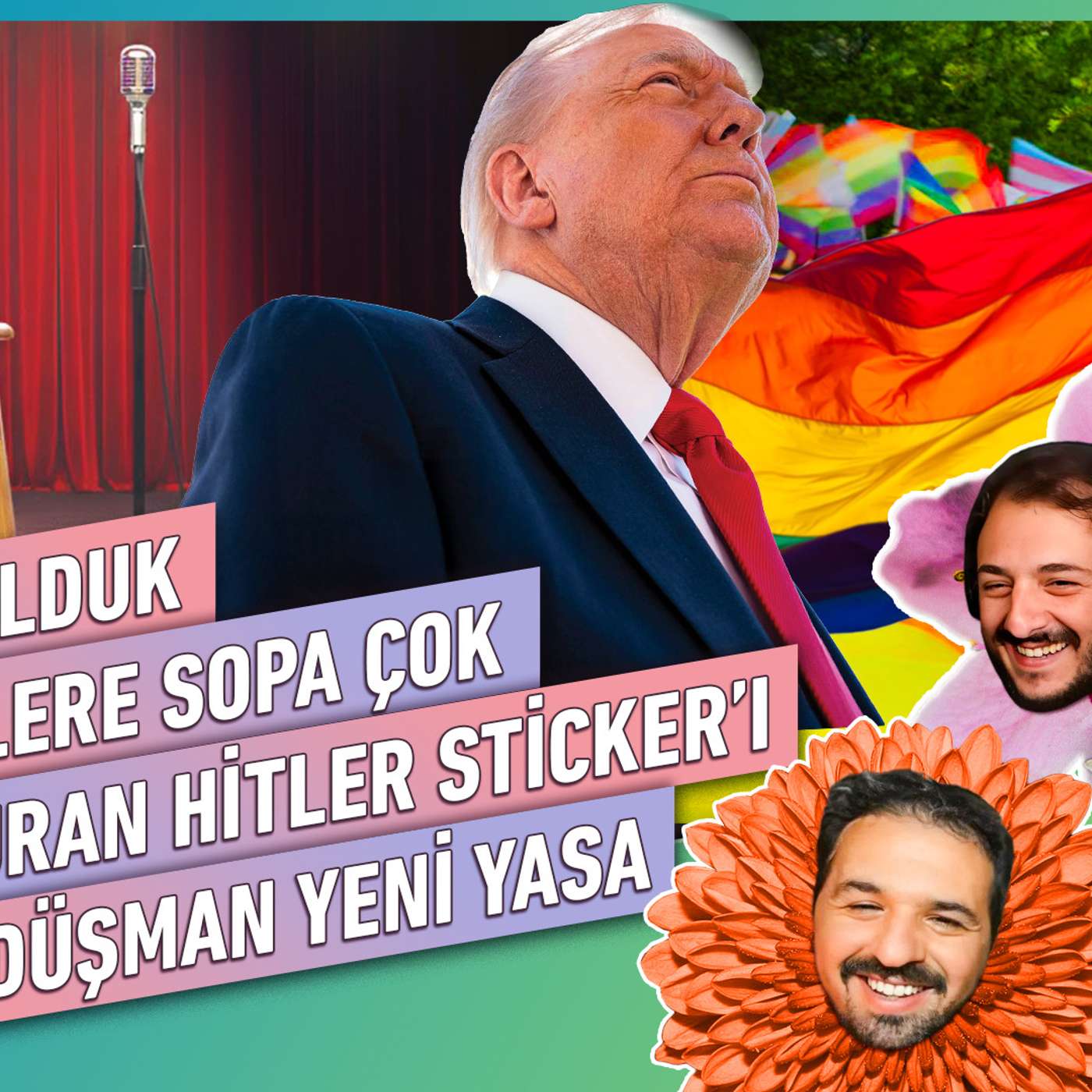 Komedyenlere Sopa Çok, Biz Çiçek Olduk, Kan Donduran Hitler Sticker'ı | Üçlü Format #39 Komedyenlere Sopa Çok, Biz Çiçek Olduk, Kan Donduran Hitler Sticker'ı | Üçlü Format #39