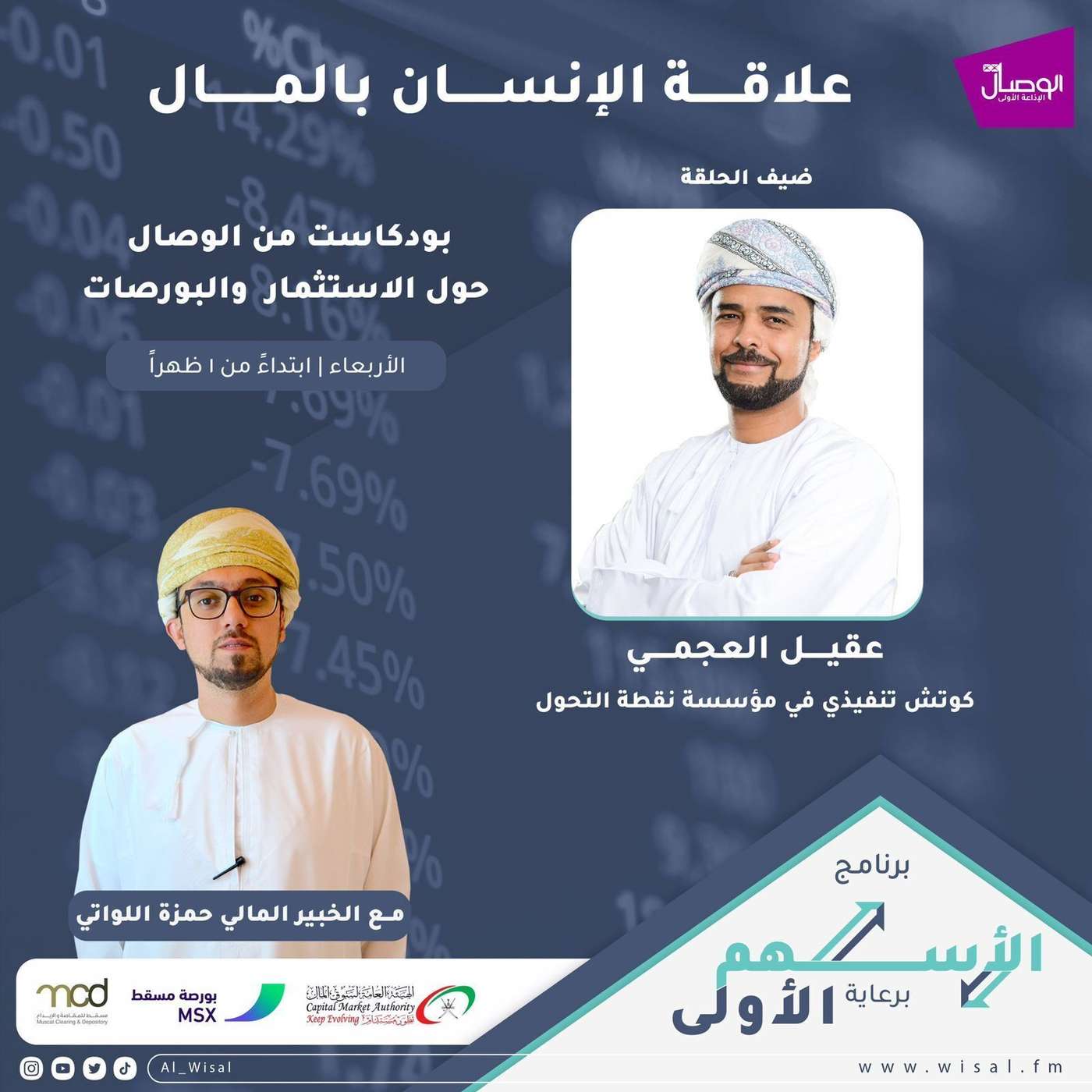 الاسهم الاولى مع حمزة اللواتي والحديث عن علاقة الانسان بالمال ضيفه عقيل العجمي