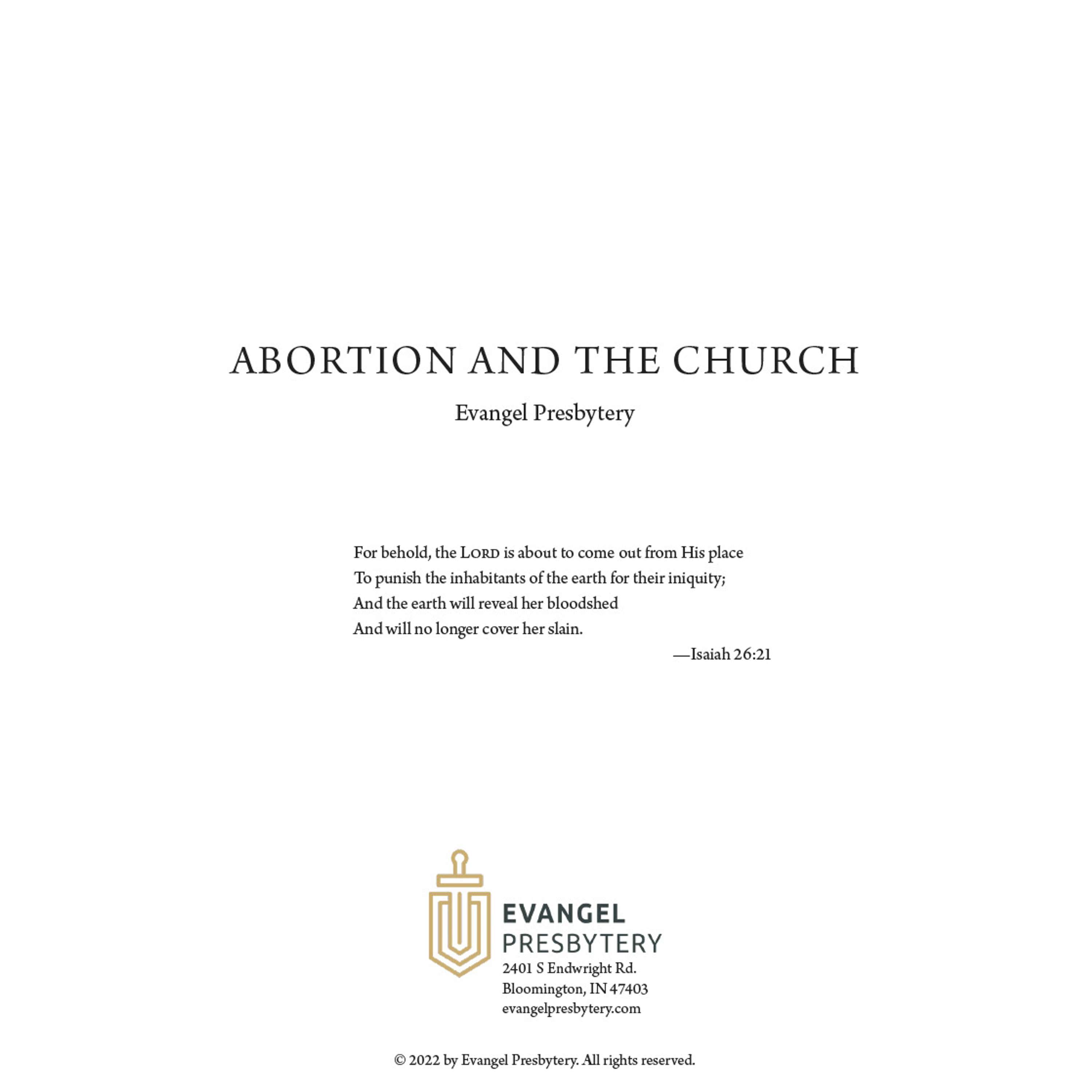 Abortion and the Church