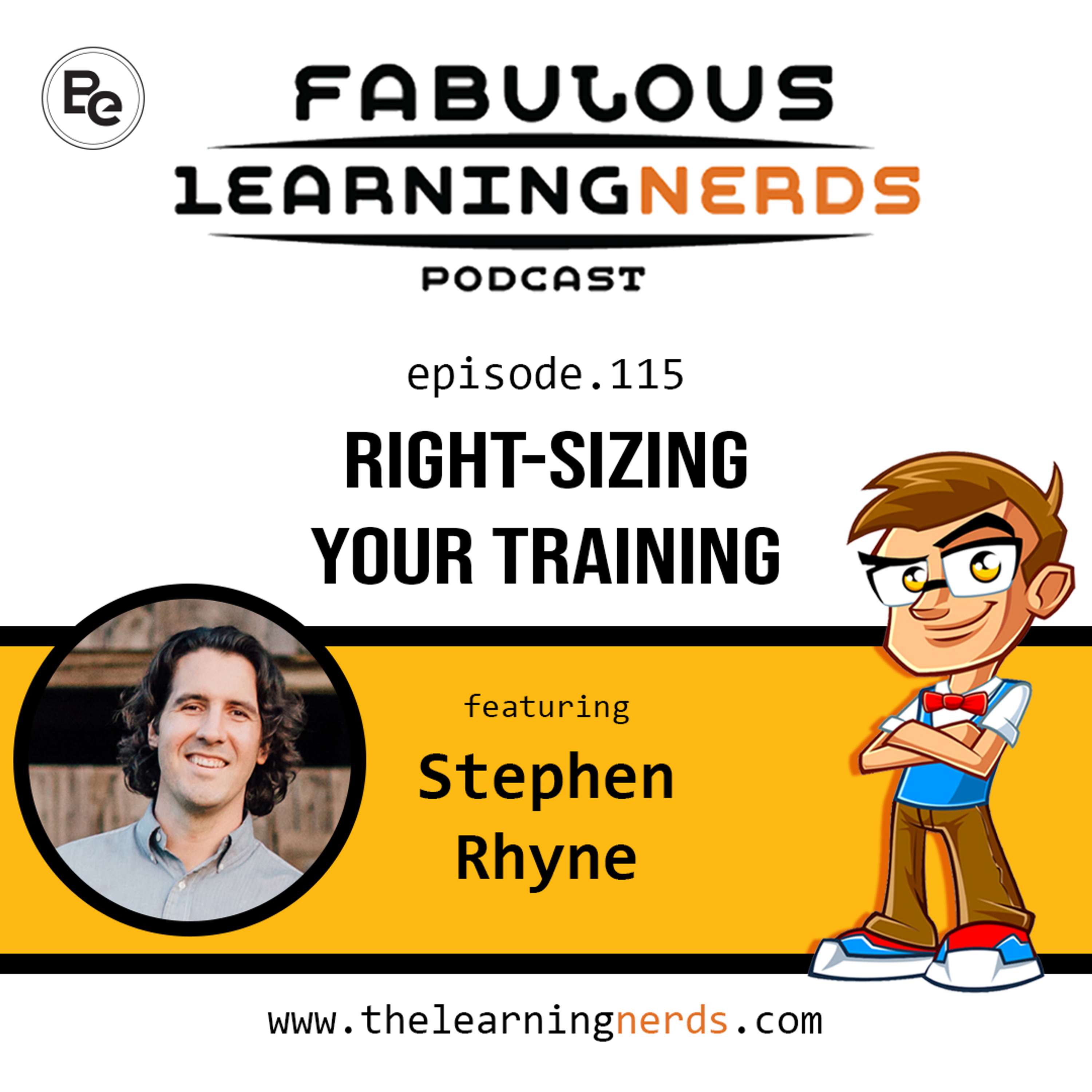 115 - Right-Sizing Your Training featuring Stephen Rhyne  - podcast episode cover