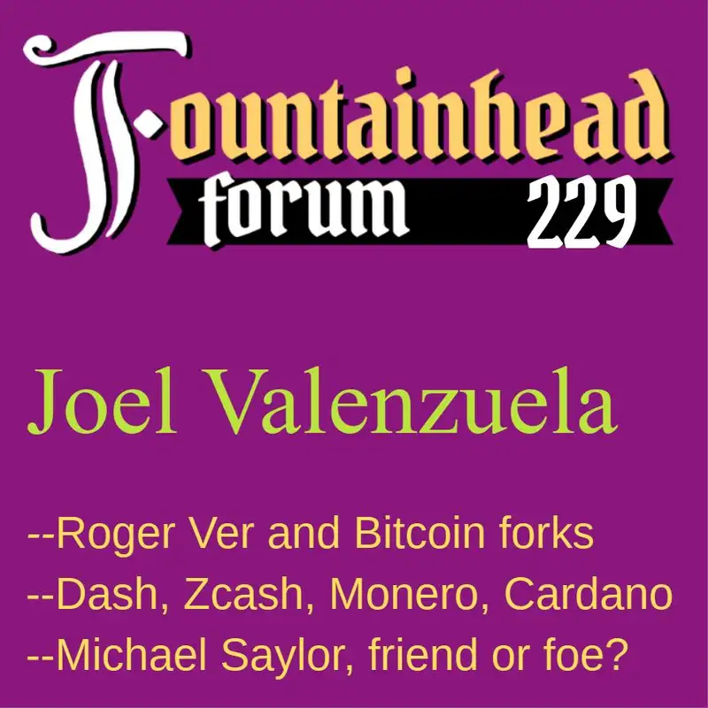 FF-229: Joel Valenzuela on cryptocurrency, Dash, Bitcoin, Roger Ver, and Michael Saylor
