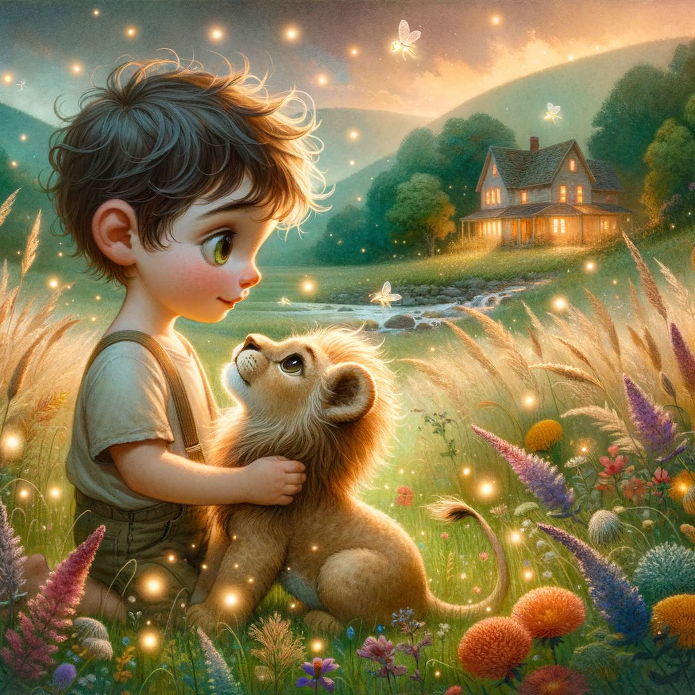 De eerlijke herder en het verdwaalde leeuwenwelpje