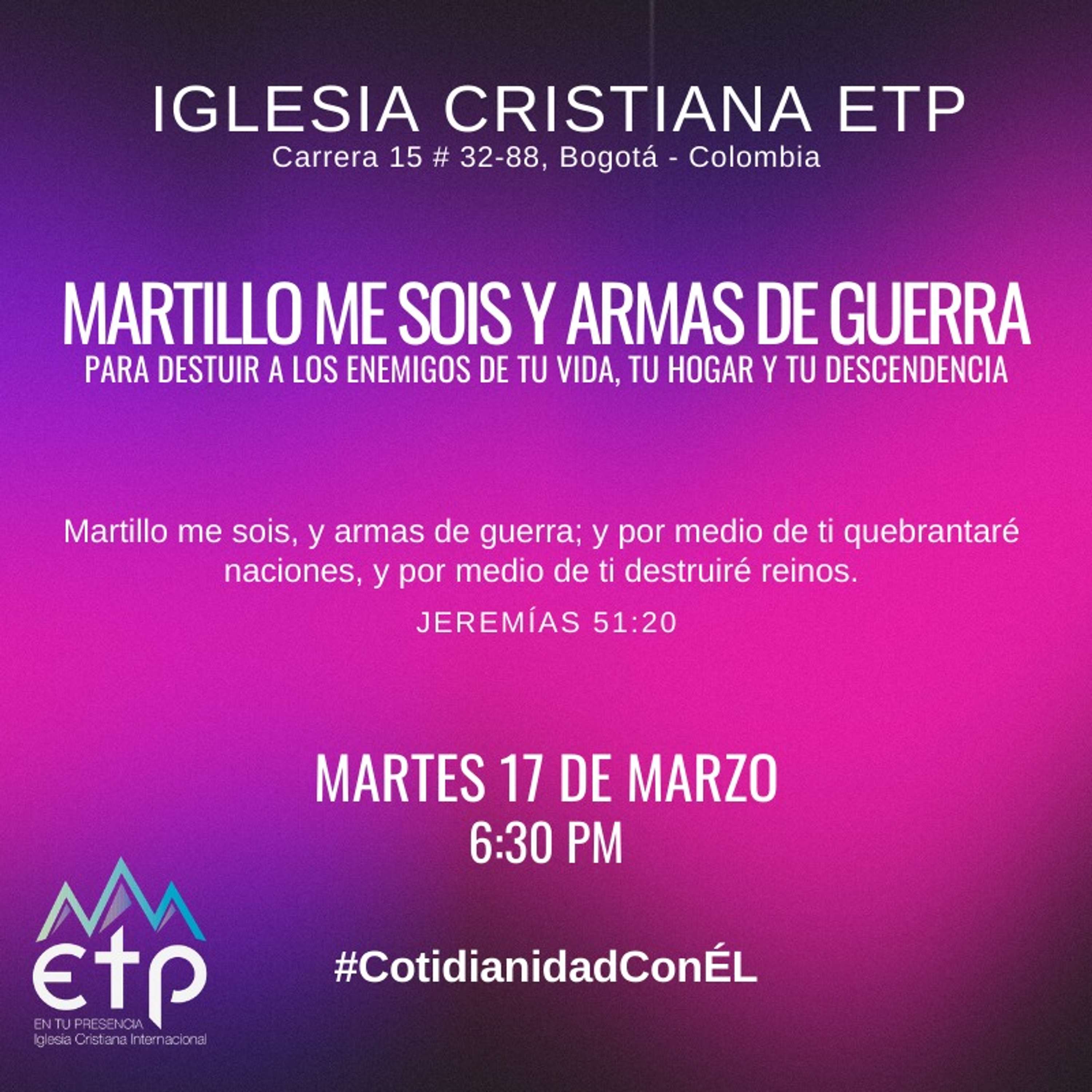 Charlas Pastores Luis Salas y Jeannette Noguera, Iglesia ETP