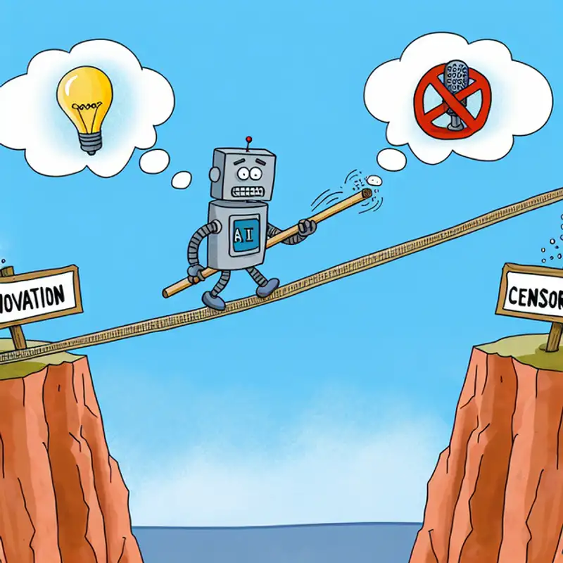 Navigating the Fine Line Between Innovation and Censorship in AI Technology