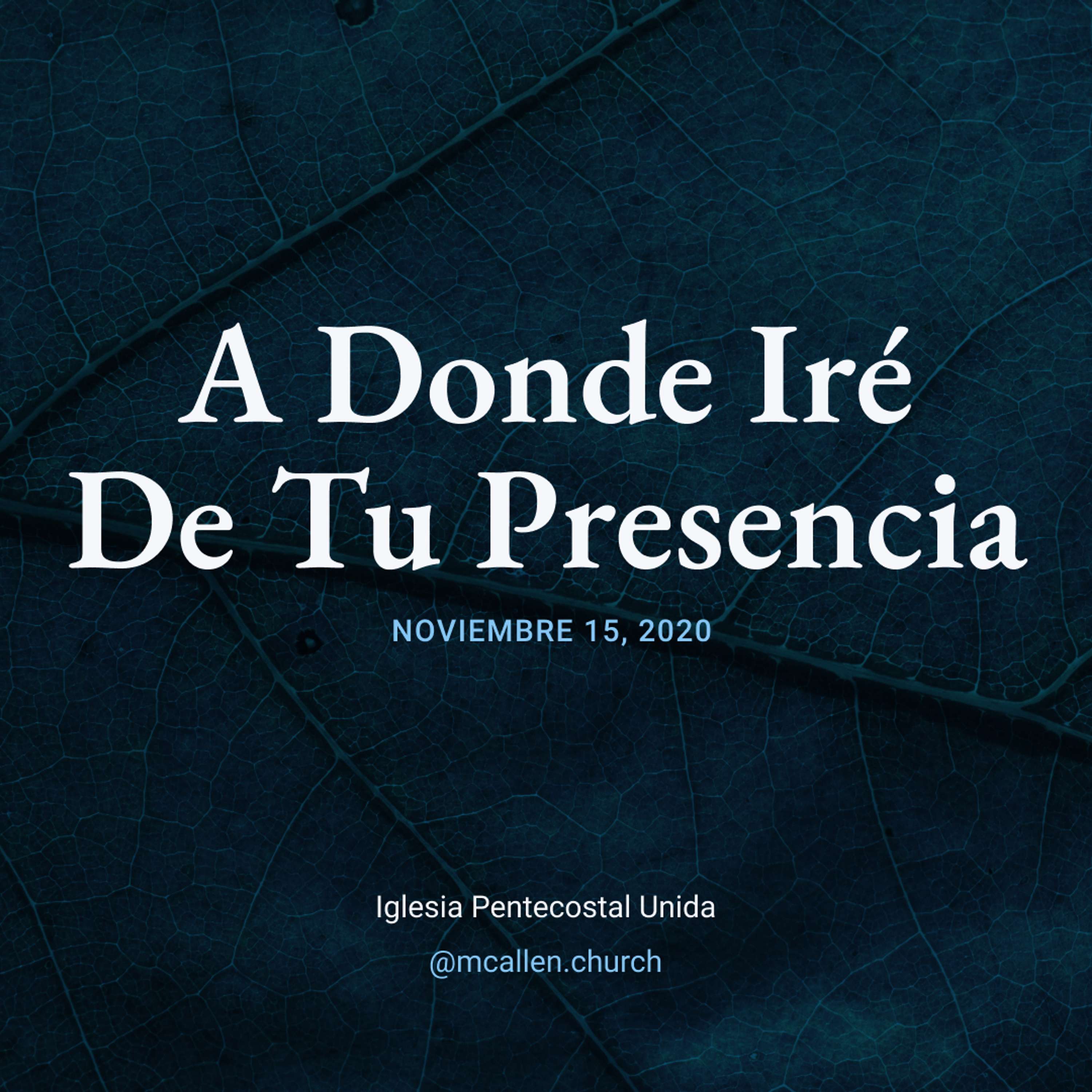 A Donde Iré De Tu Presencia