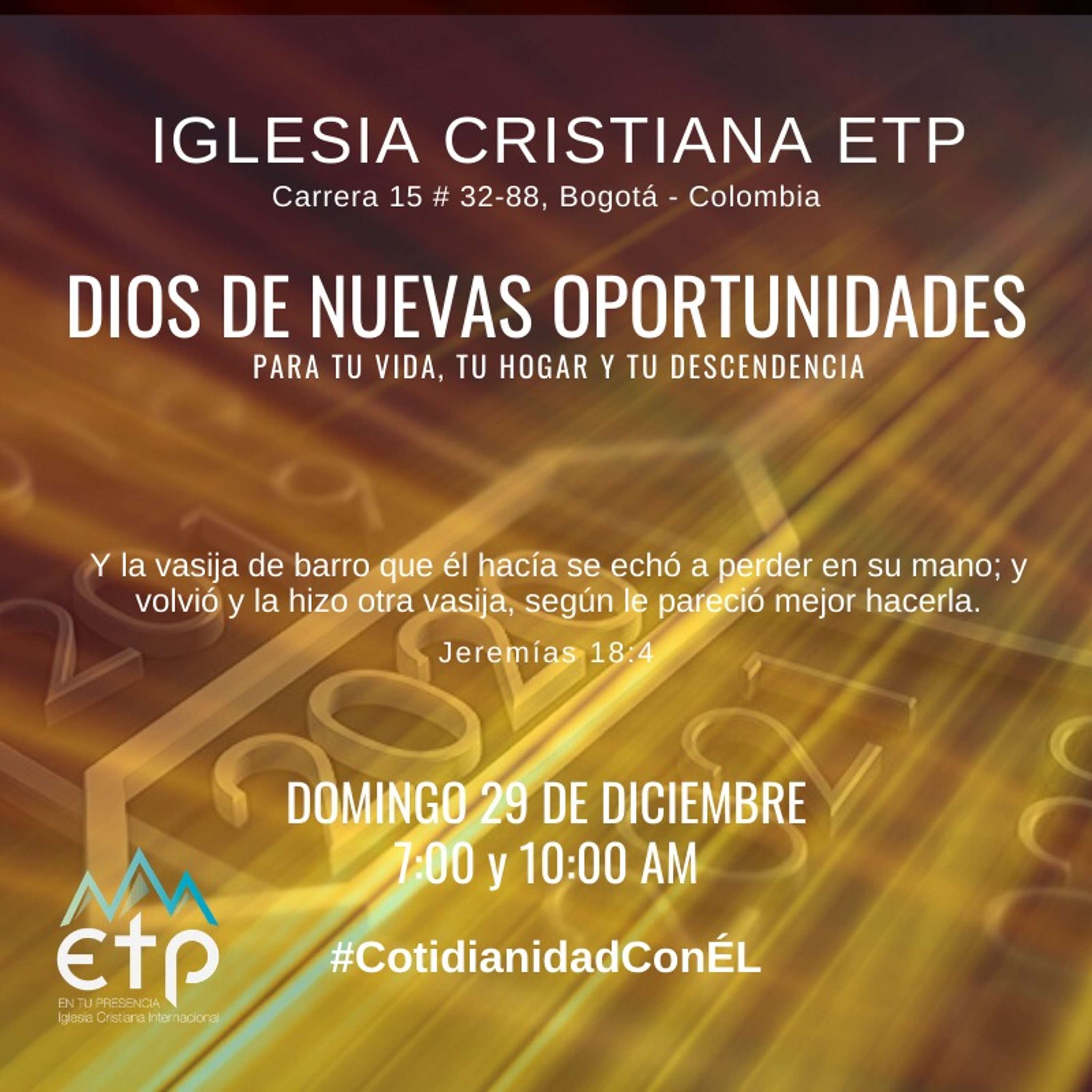 Dios de nuevas oportunidades para tu vida, tu hogar y tu descendencia