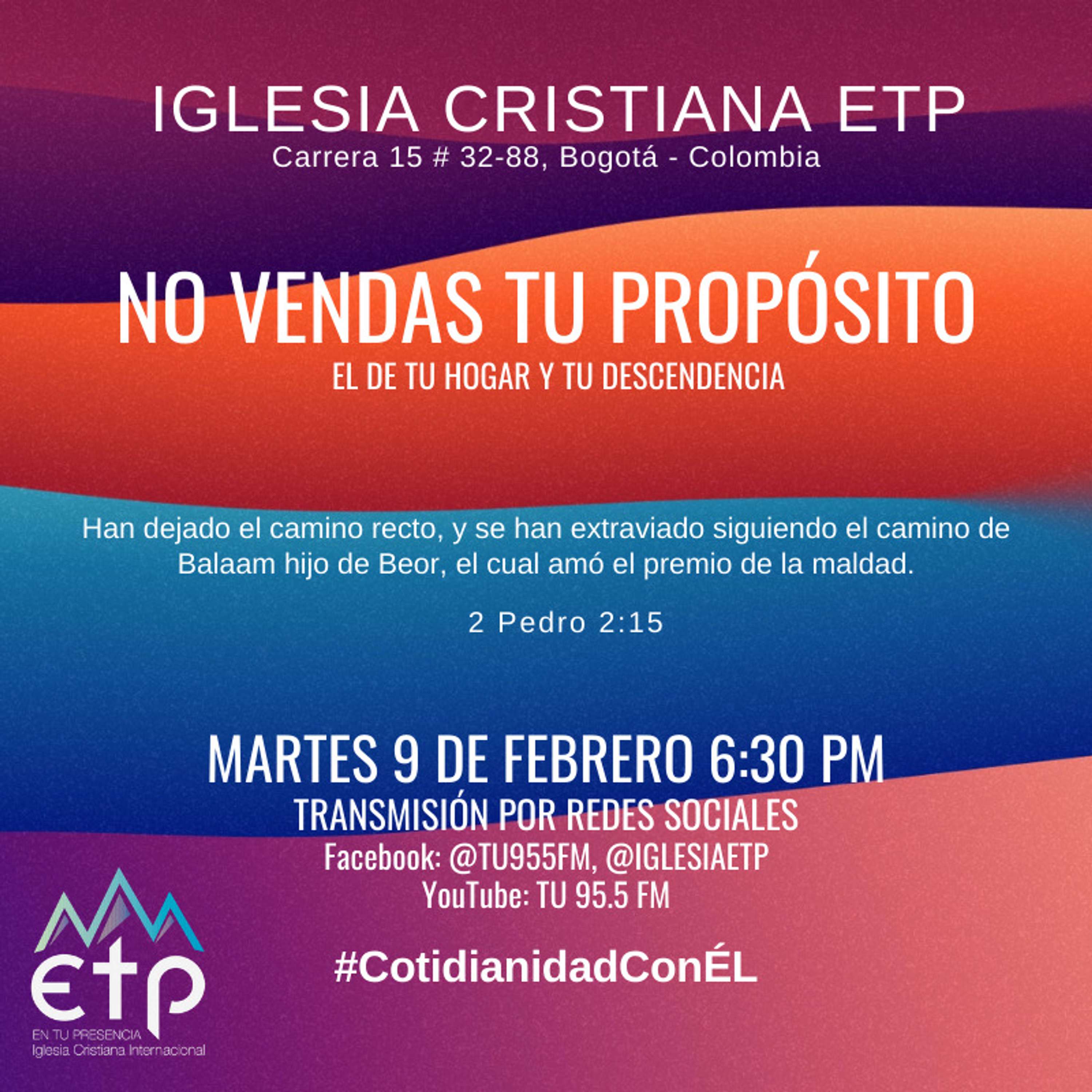 No Vendas Tu Propósito, el de tu hogar y tu descendencia