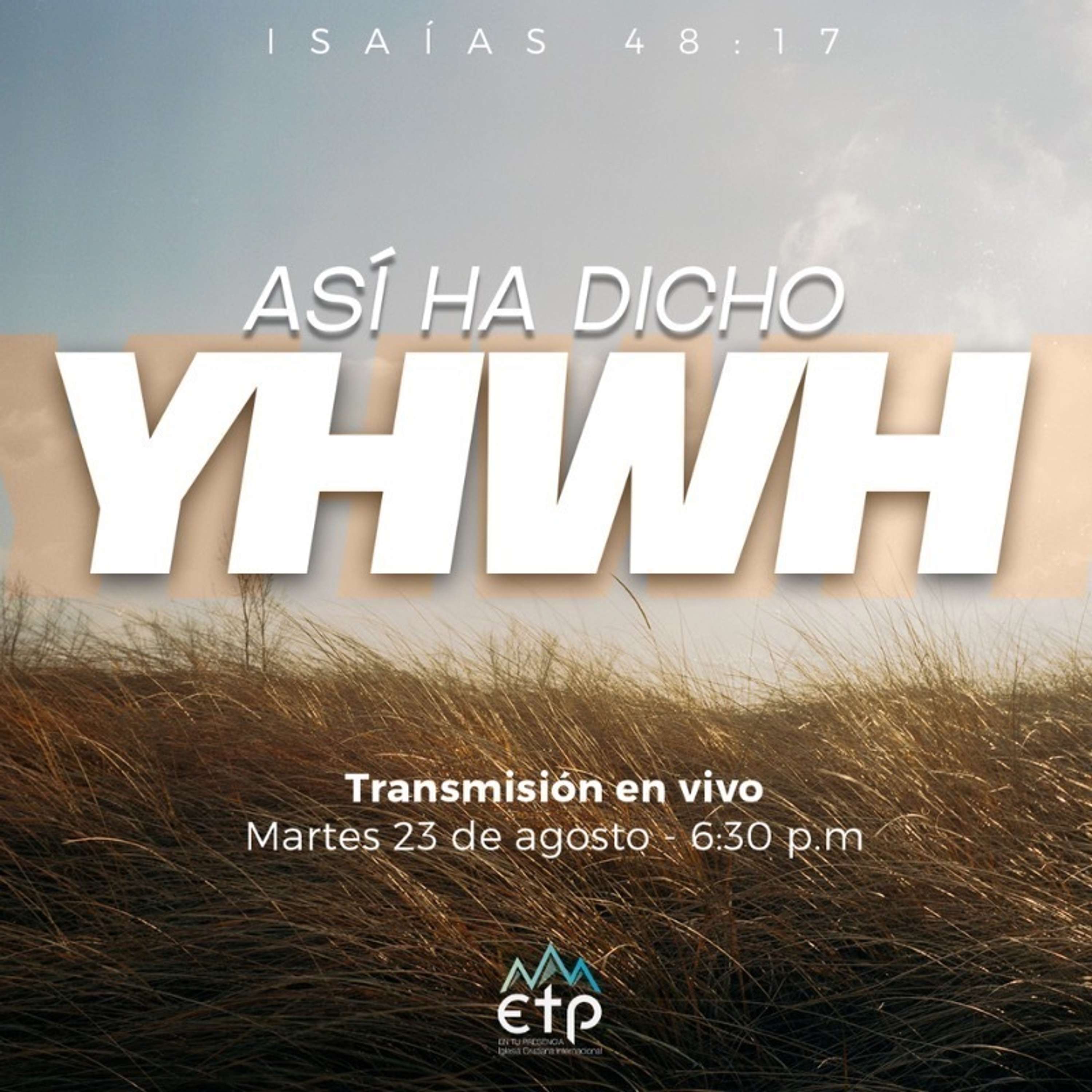Charlas Pastores Luis Salas y Jeannette Noguera, Iglesia ETP