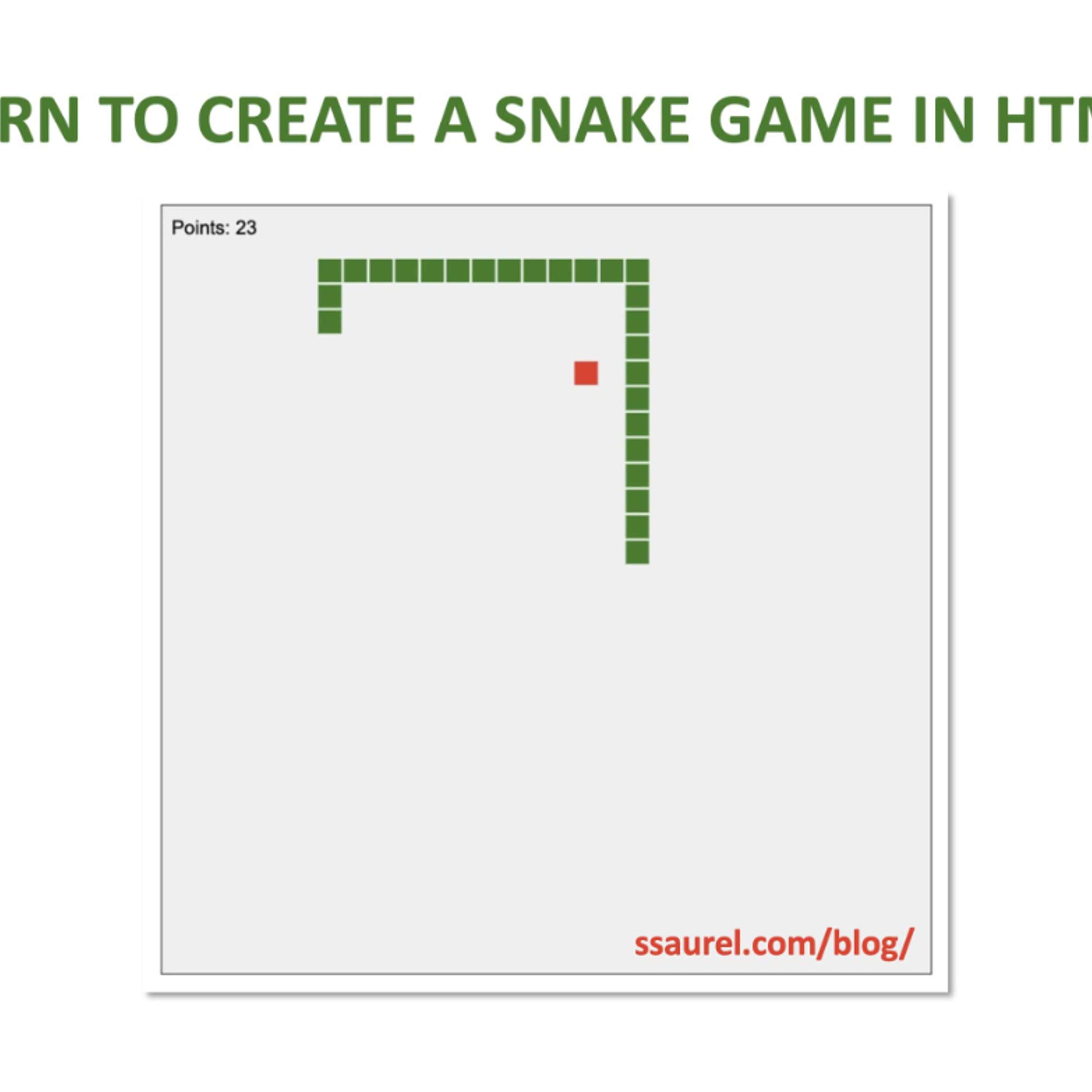 Revive Some Nostalgia: Recreating the Snake Game Using HTML5's Canvas API and JavaScript