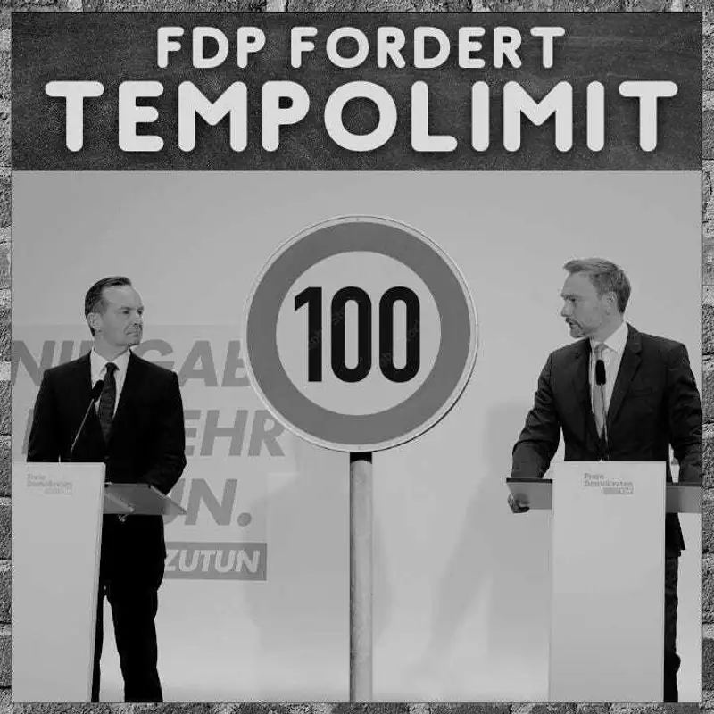 Wie die FDP ein Tempolimit fordert!