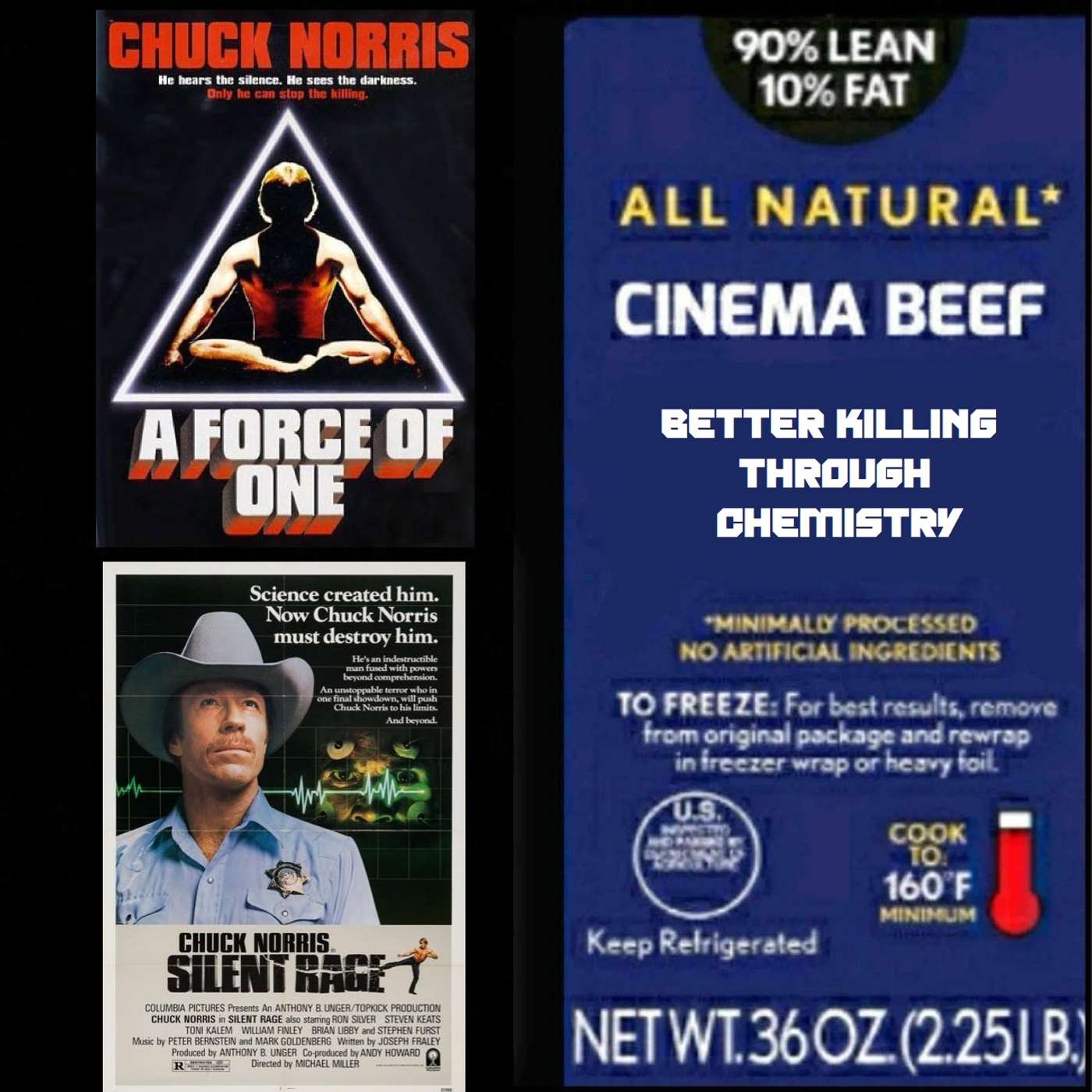 Cinema Beef Podcast : Better Killing Through Chemistry (A Force Of One/Silent Rage)