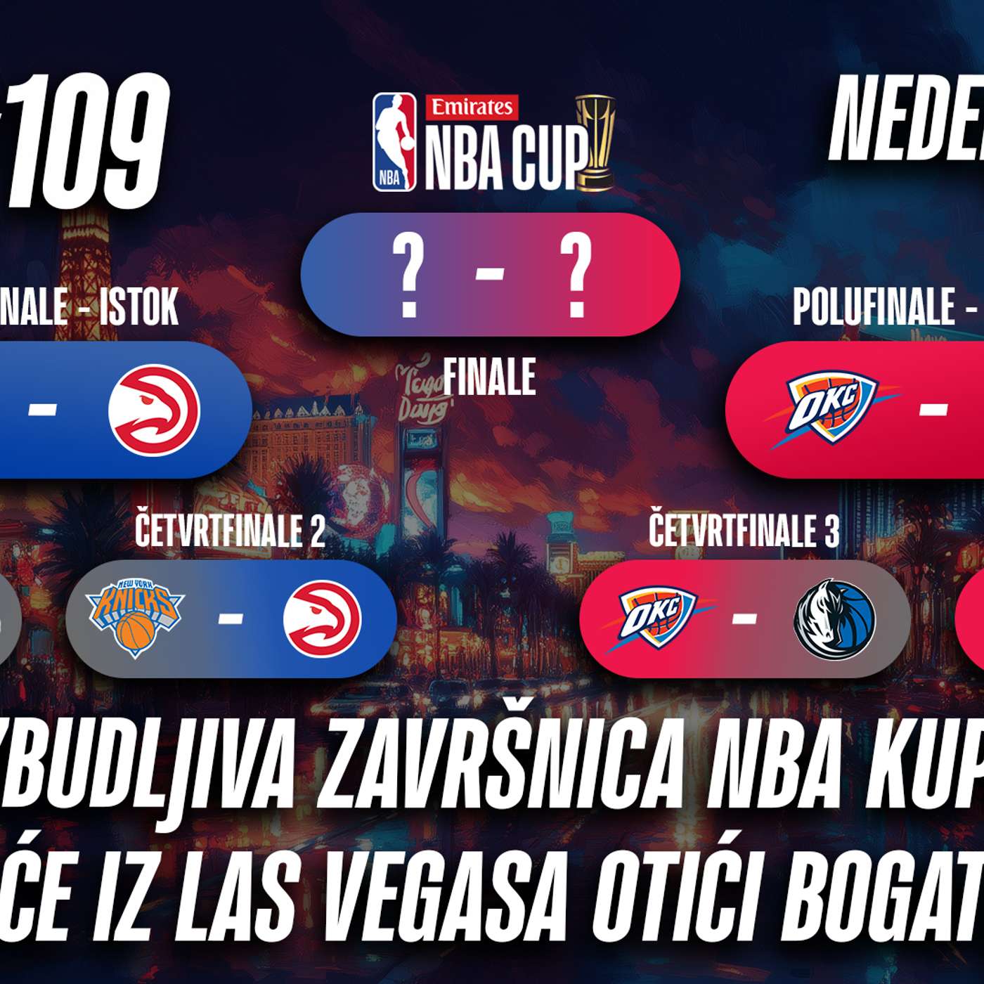 1 na 1 No.109: Uzbudljiva završnica NBA kupa! Koje će iz Las Vegasa otici bogatiji? episode artwork