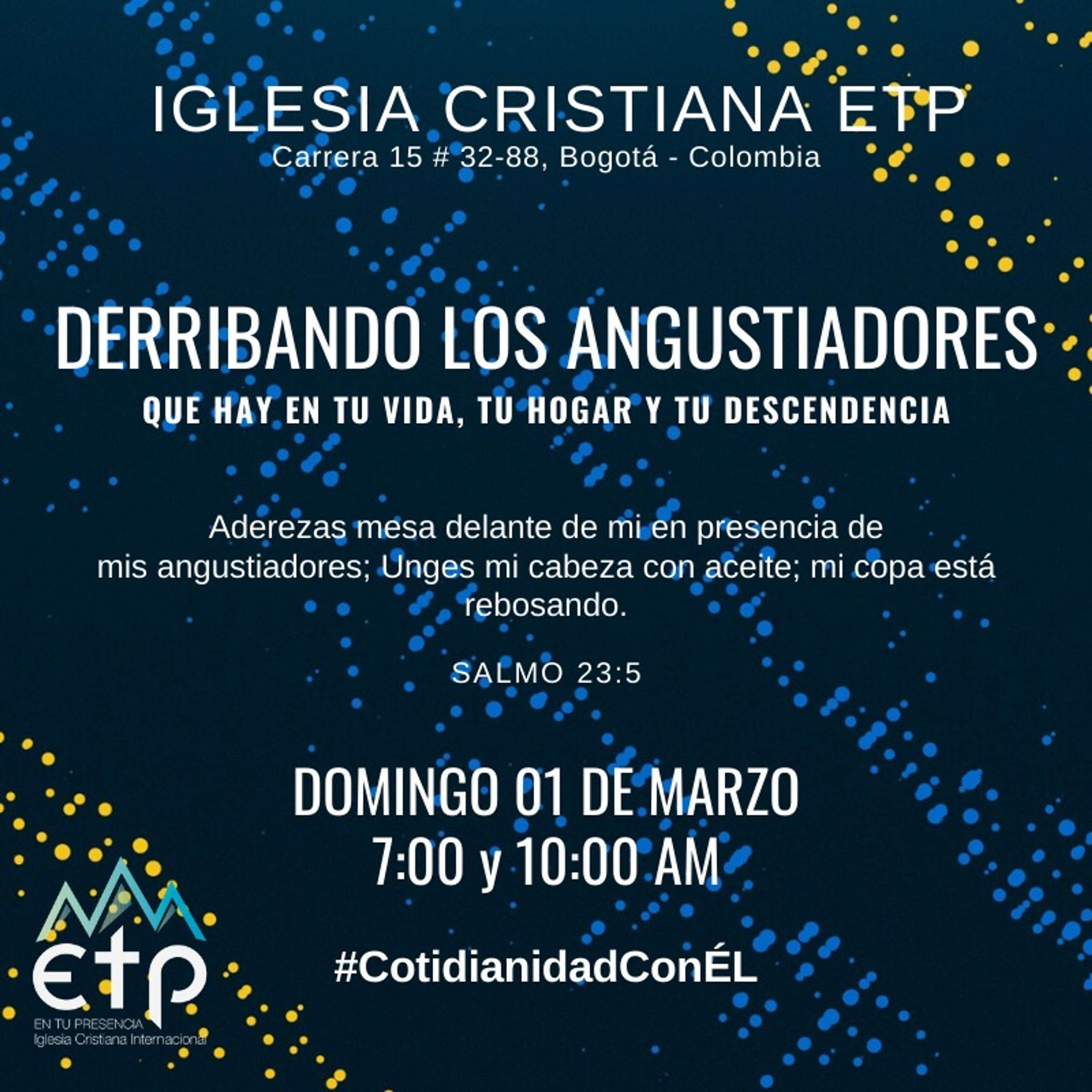 Derriba los angustiadores que hay en tu vida, tu hogar y tu descendencia