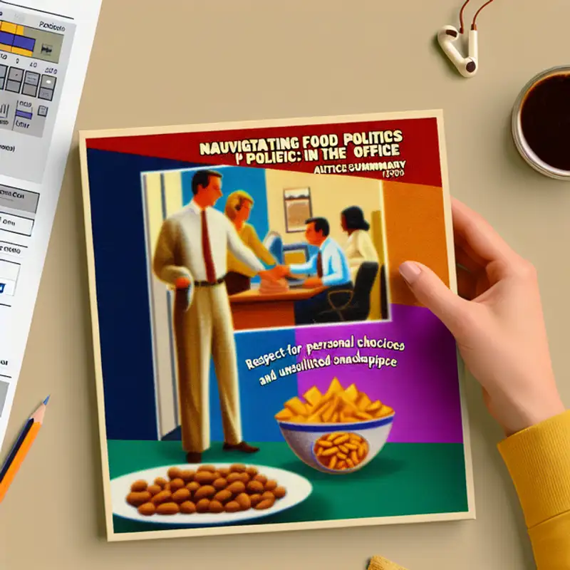 Navigating Food Politics in the Office: How to Handle the Snack Saboteur