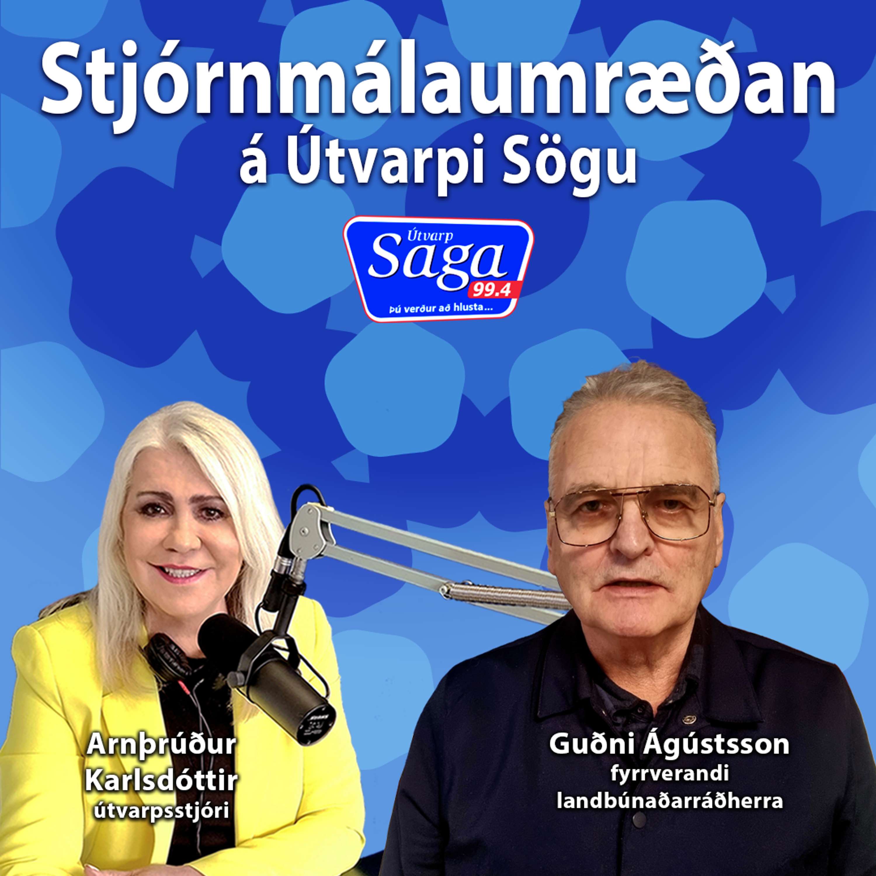 Guðni Ágústsson fyrrverandi landbúnaðarráðherra ræða um stöðuna í stjórnmálunum og hjá Framsóknarflokknum