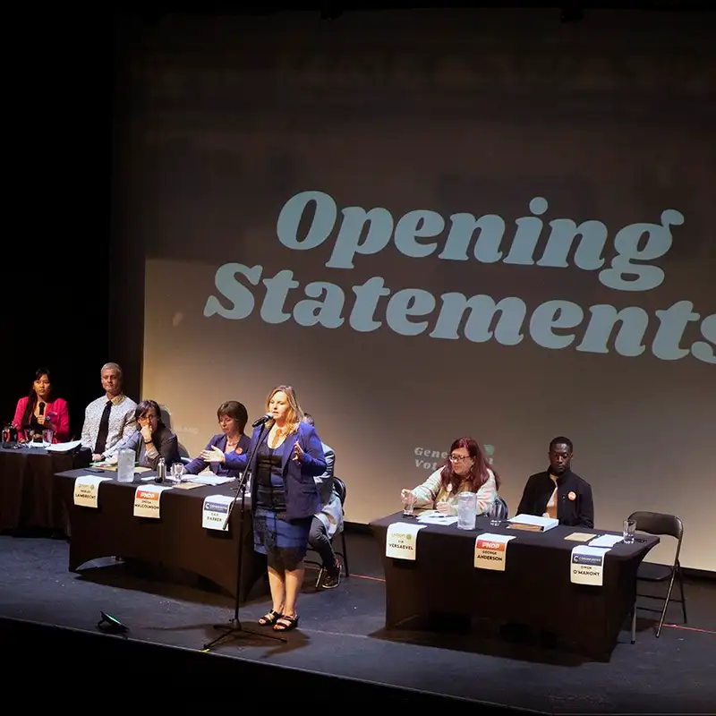 Nanaimo-Lantzville candidates speak on student-centred questions at VIUSU All Candidate Forum