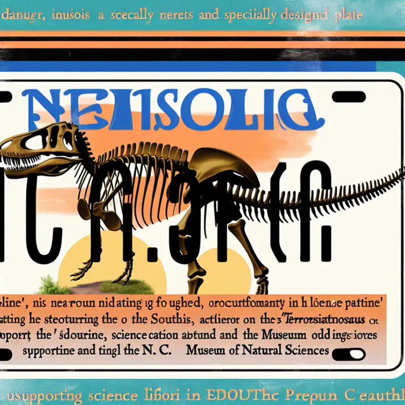 Roaring for a Cause North Carolina's New Acrocanthosaurus License Plate