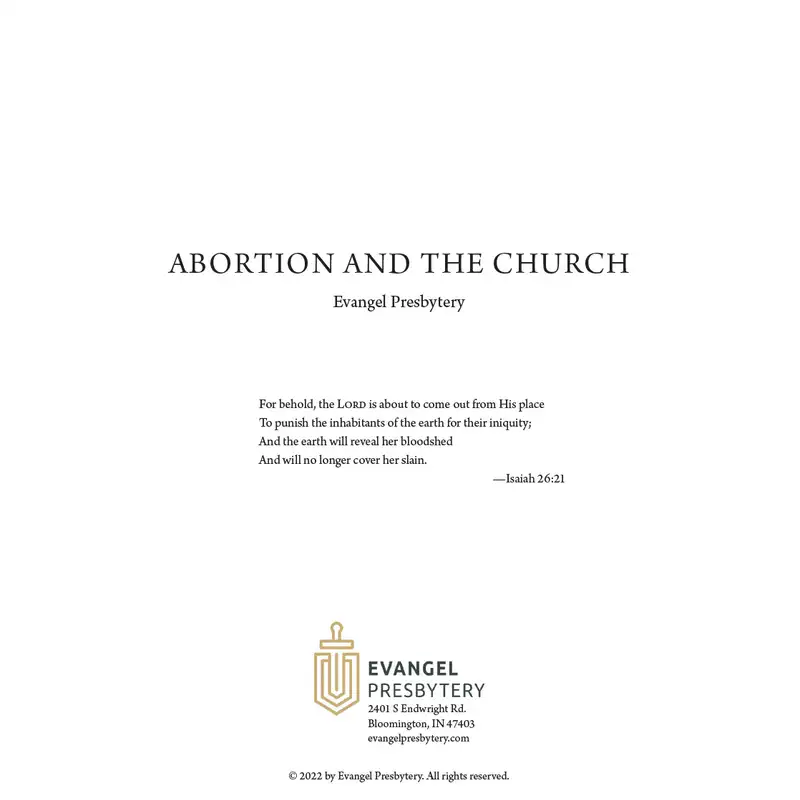 Audio 1: Abortion and the Church (Preface)