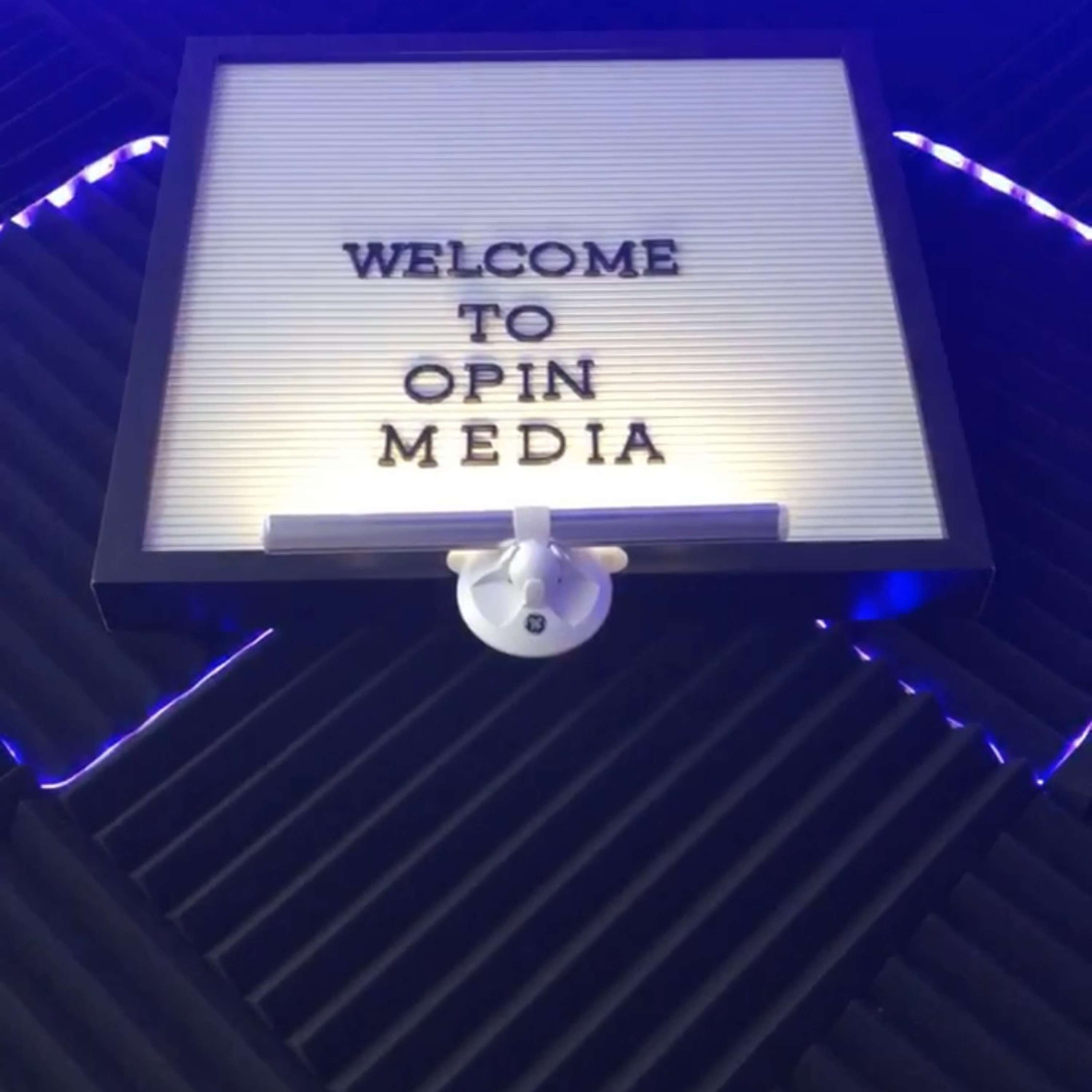 Made @ the Opin Media Lab podcast artwork