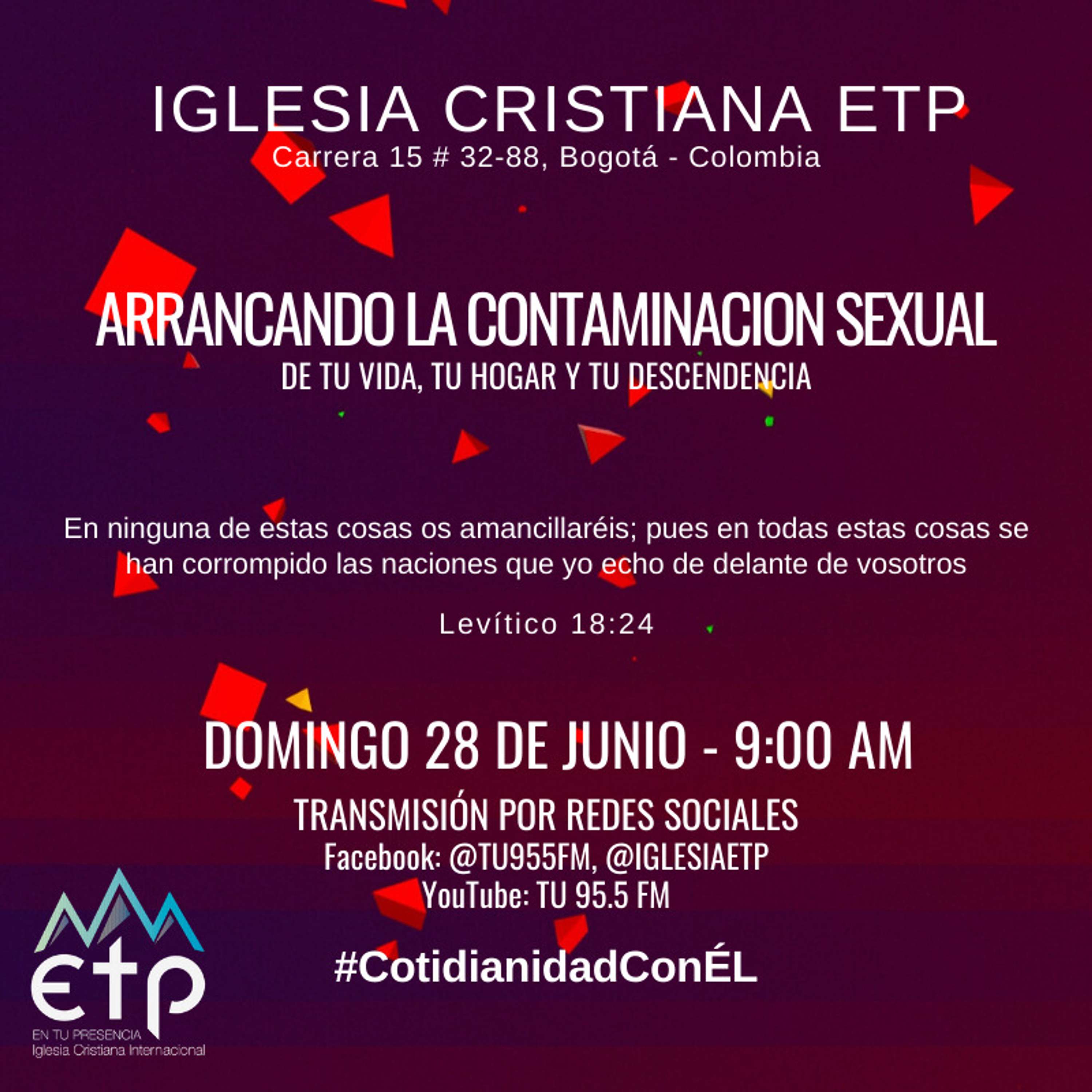 Charlas Pastores Luis Salas y Jeannette Noguera, Iglesia ETP