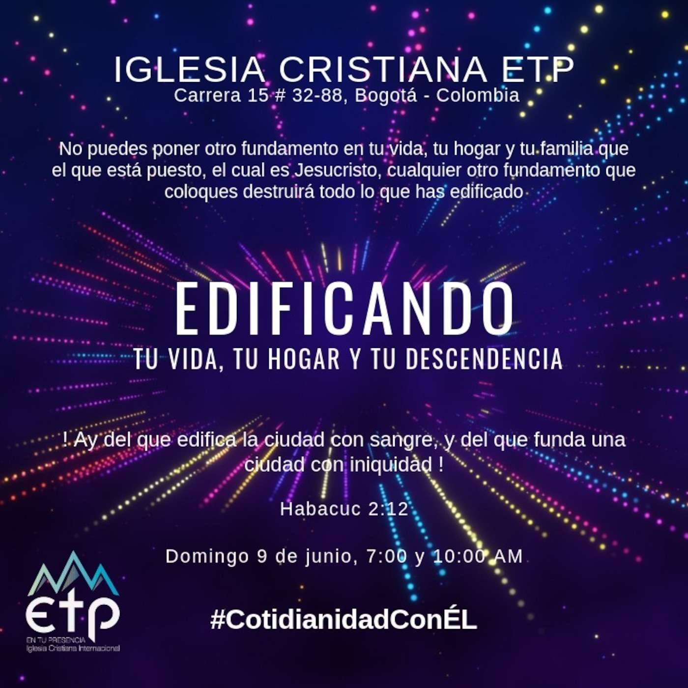 Charlas Pastores Luis Salas y Jeannette Noguera, Iglesia ETP