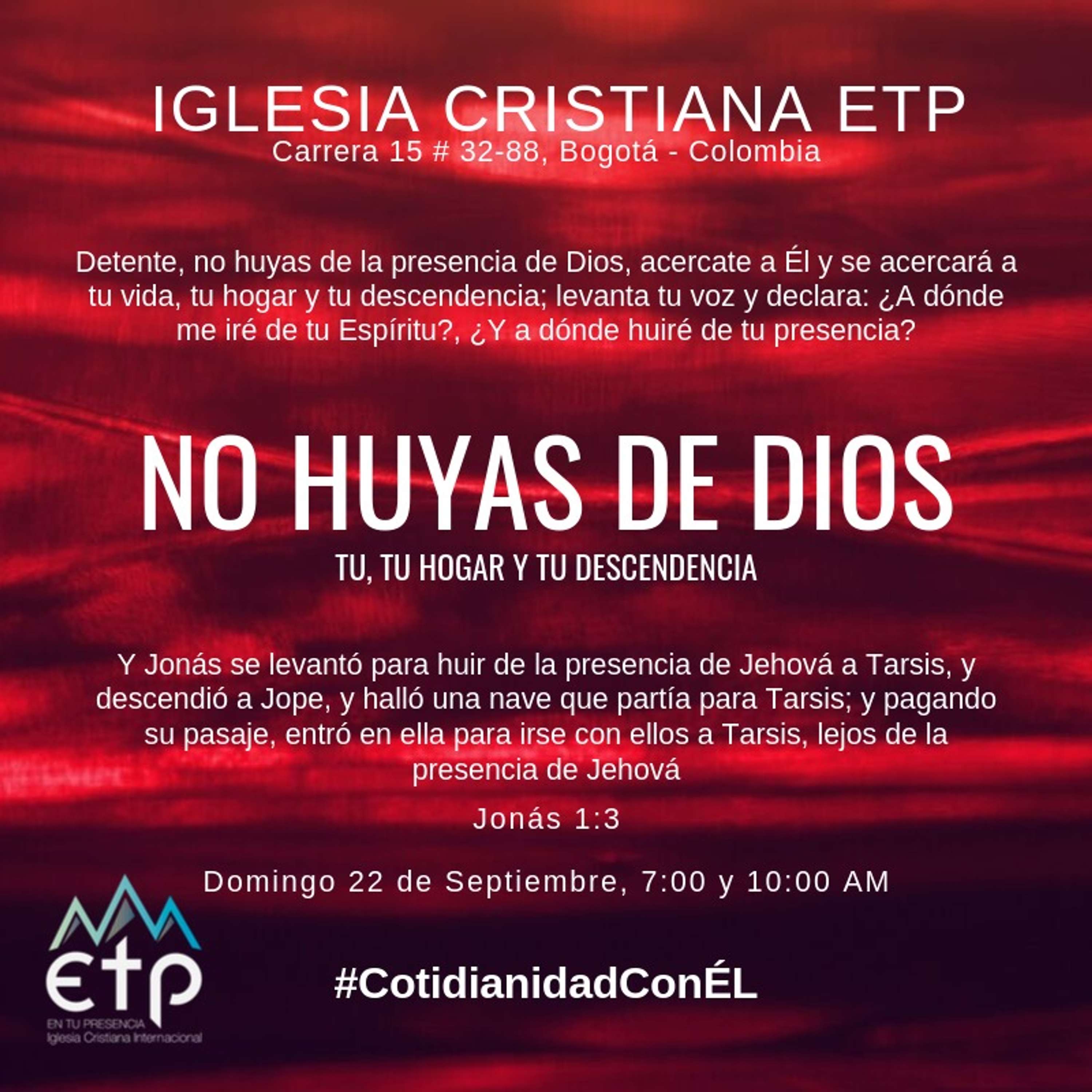 Charlas Pastores Luis Salas y Jeannette Noguera, Iglesia ETP