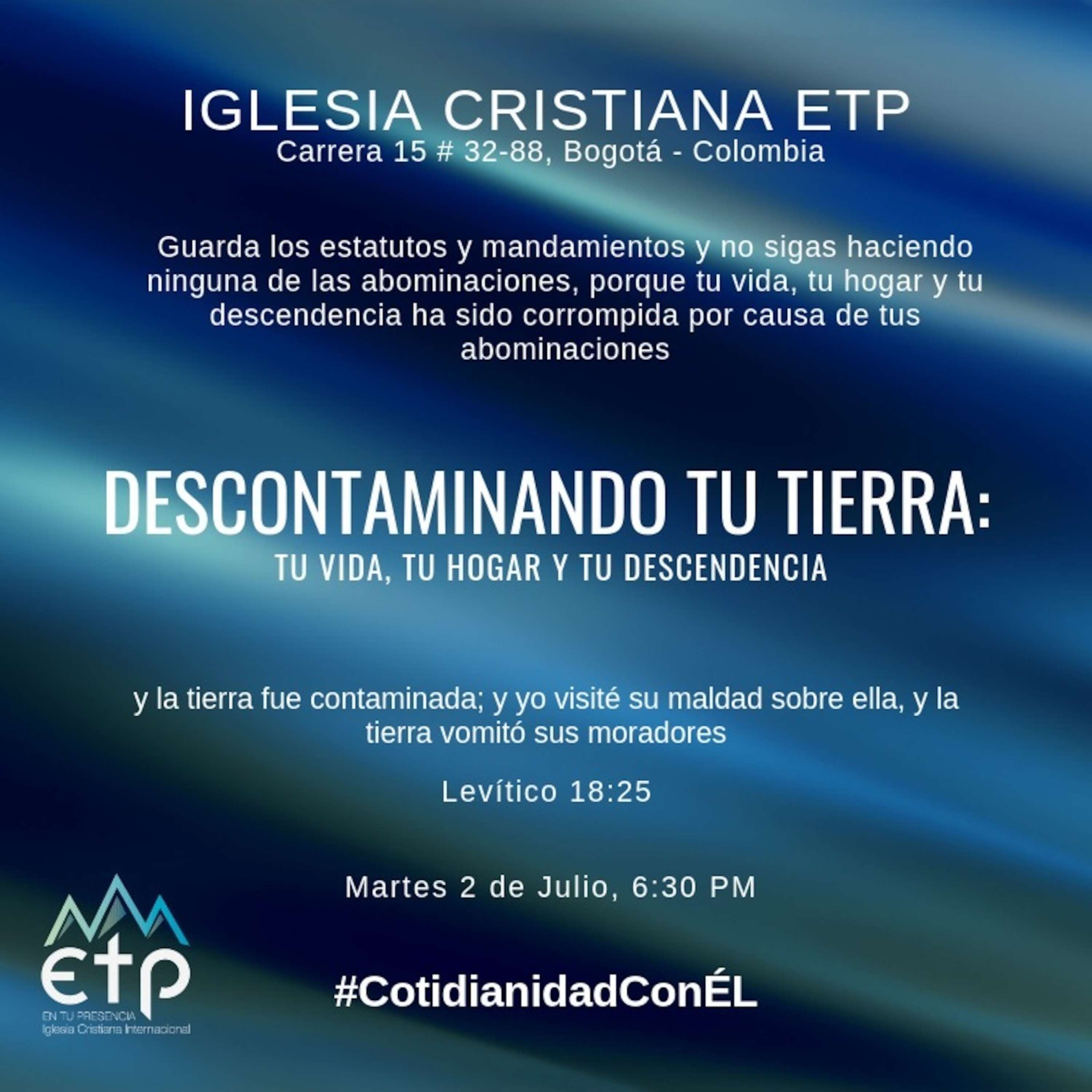 Charlas Pastores Luis Salas y Jeannette Noguera, Iglesia ETP
