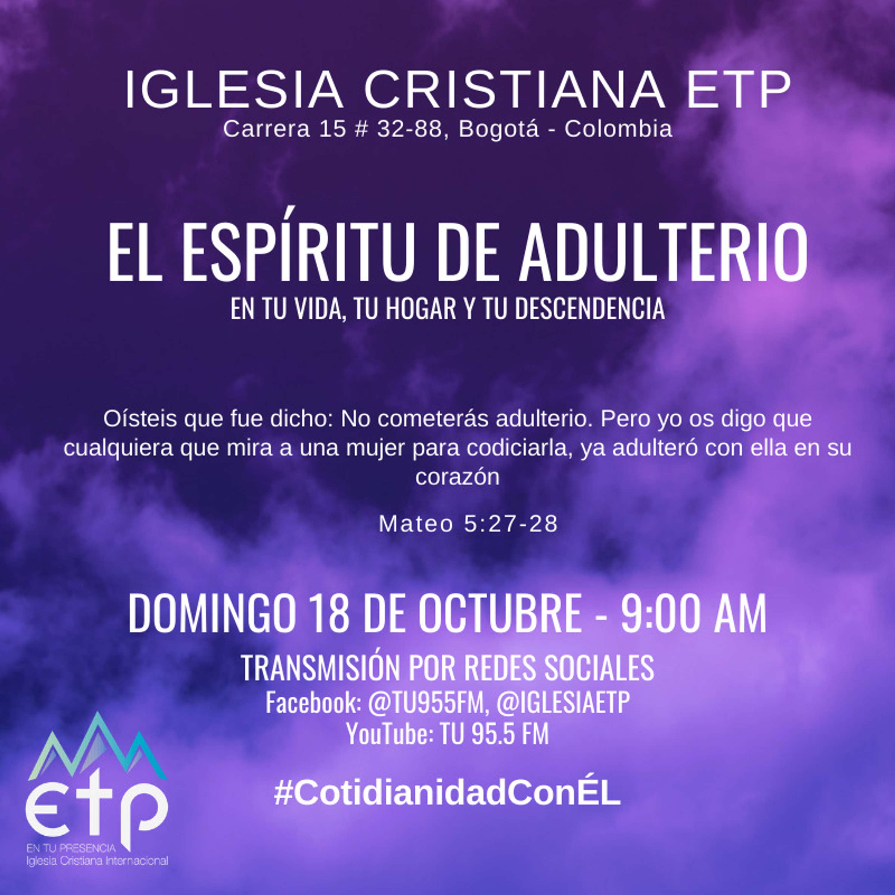 Charlas Pastores Luis Salas y Jeannette Noguera, Iglesia ETP