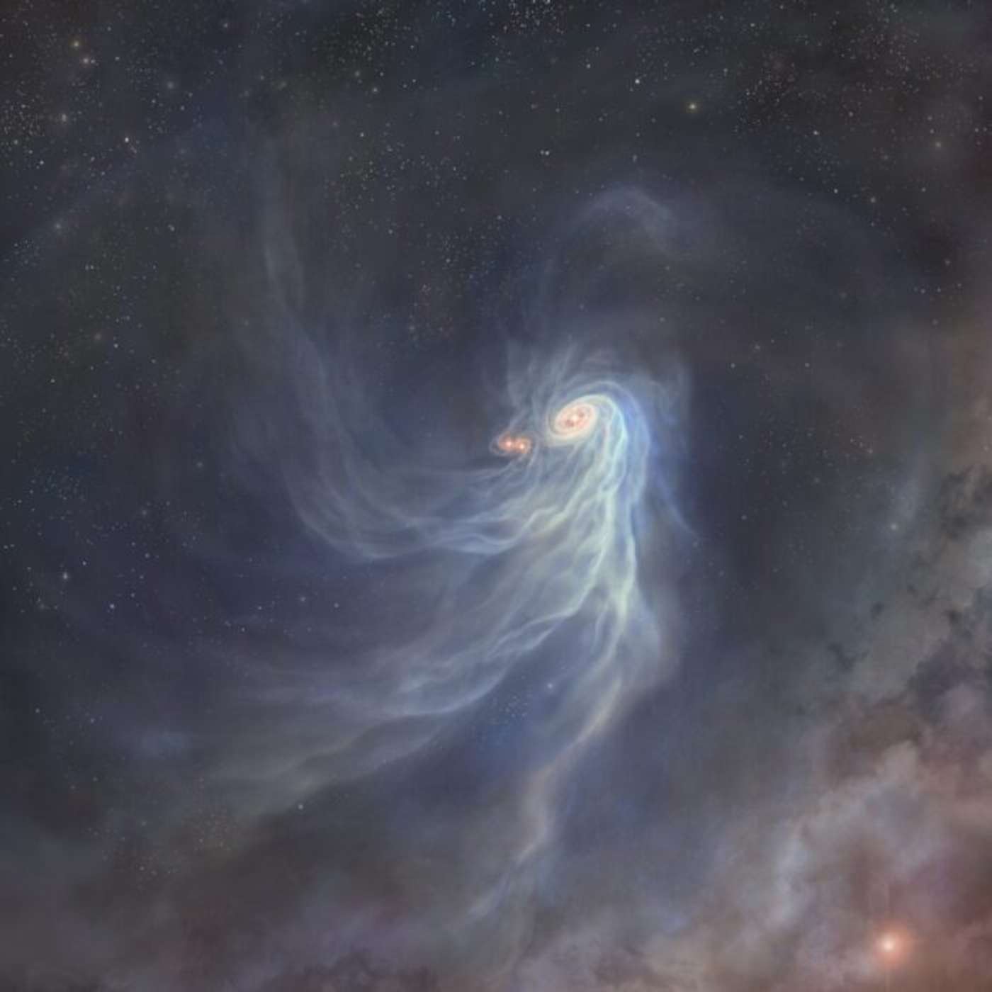 Nacimiento de estrella triple: desentrañando el misterio con ALMA episode artwork