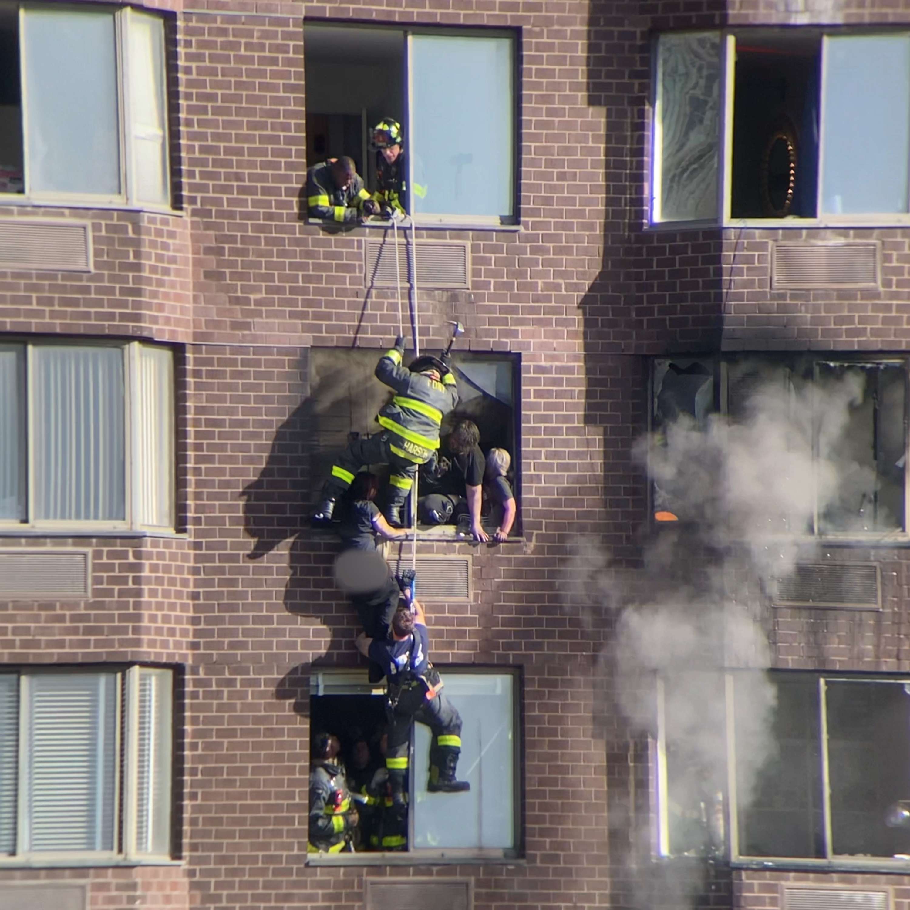 Manhattan roof rope rescues with FDNY Battalion Chief Anthony Pascocello, Lieutenants Adrienne Walsh and Joseph Decker, and Firefighters Darren Harsch, Christian Wellinger and Artur Podgorski