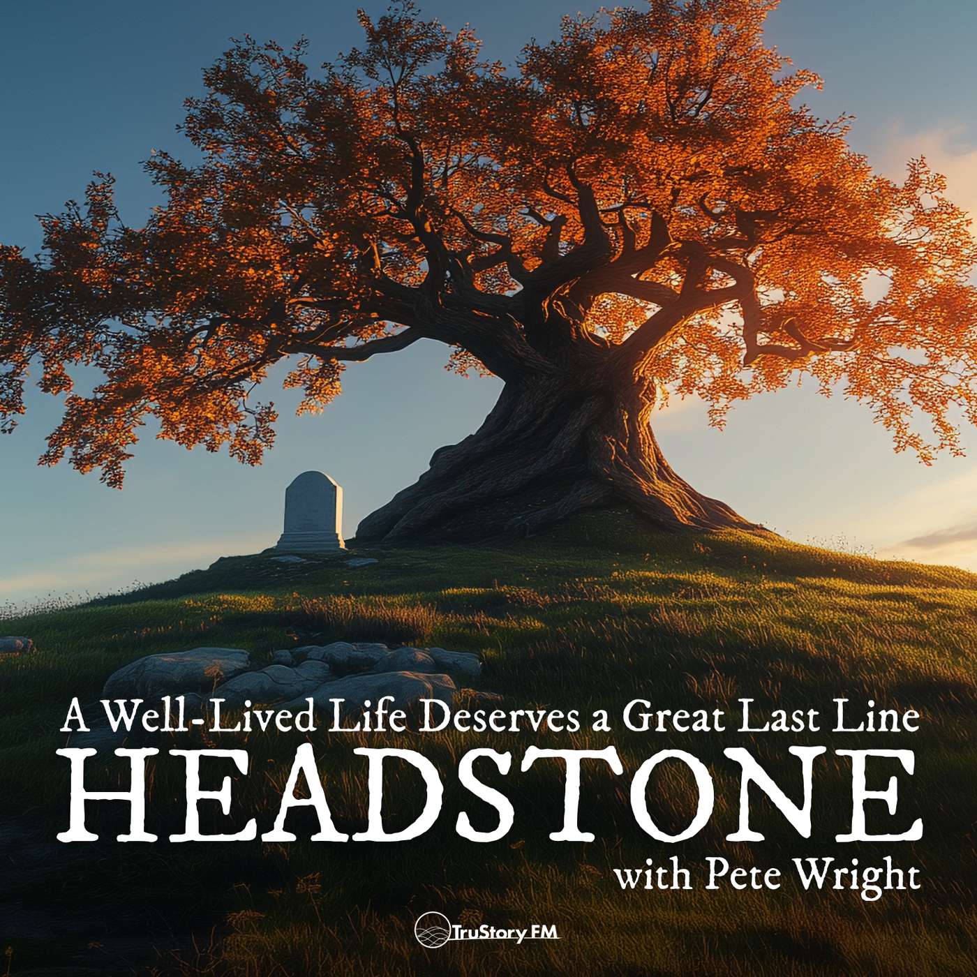 Headstone with Pete Wright
