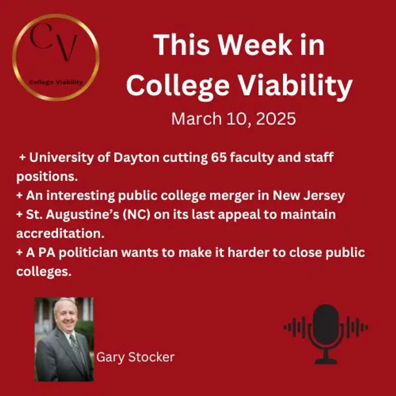This Week In College Viability (TWICV) for March 10, 2025