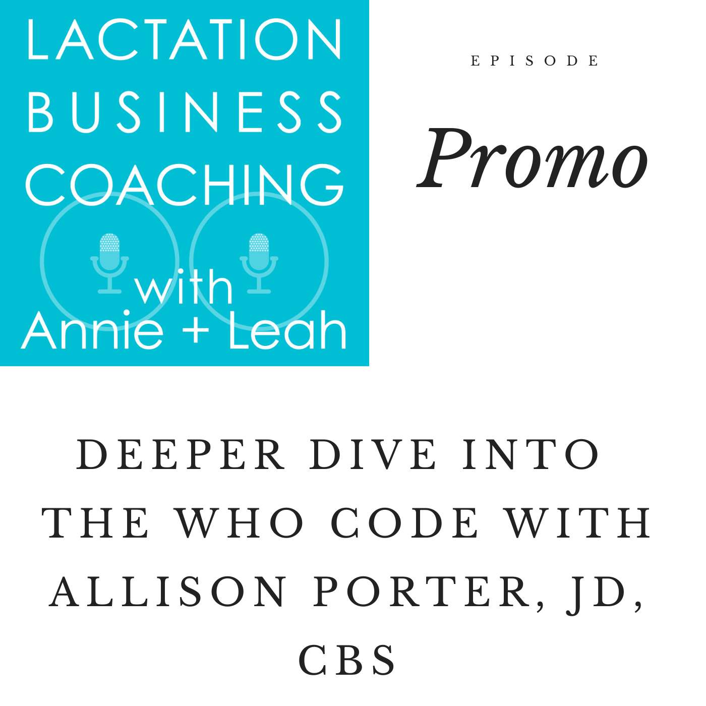 Deeper Dive into The WHO Code with Allison Porter, JD, CBS Deeper Dive into The WHO Code with Allison Porter, JD, CBS