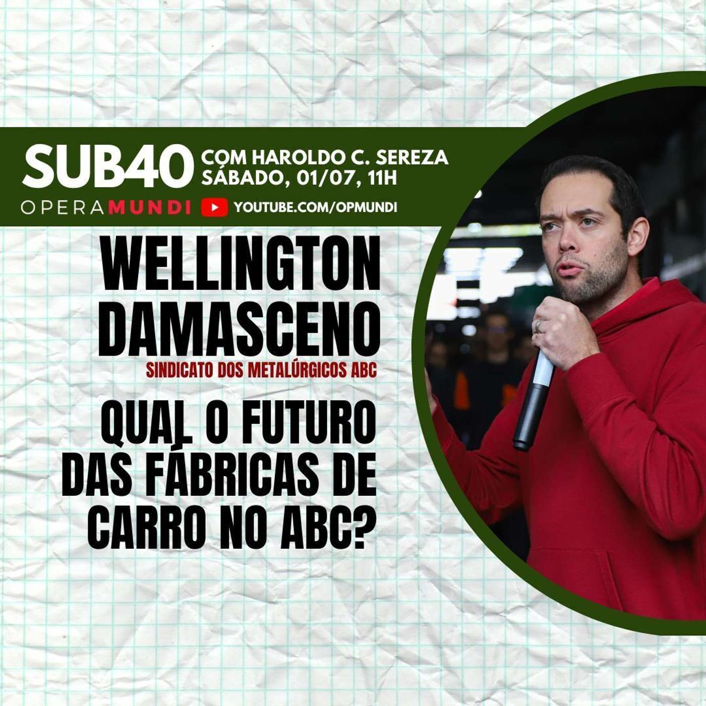 WELLINGTON DAMASCENO_ Qual o futuro das fábricas de carro no ABC_ - SUB40 - 01_07_2023