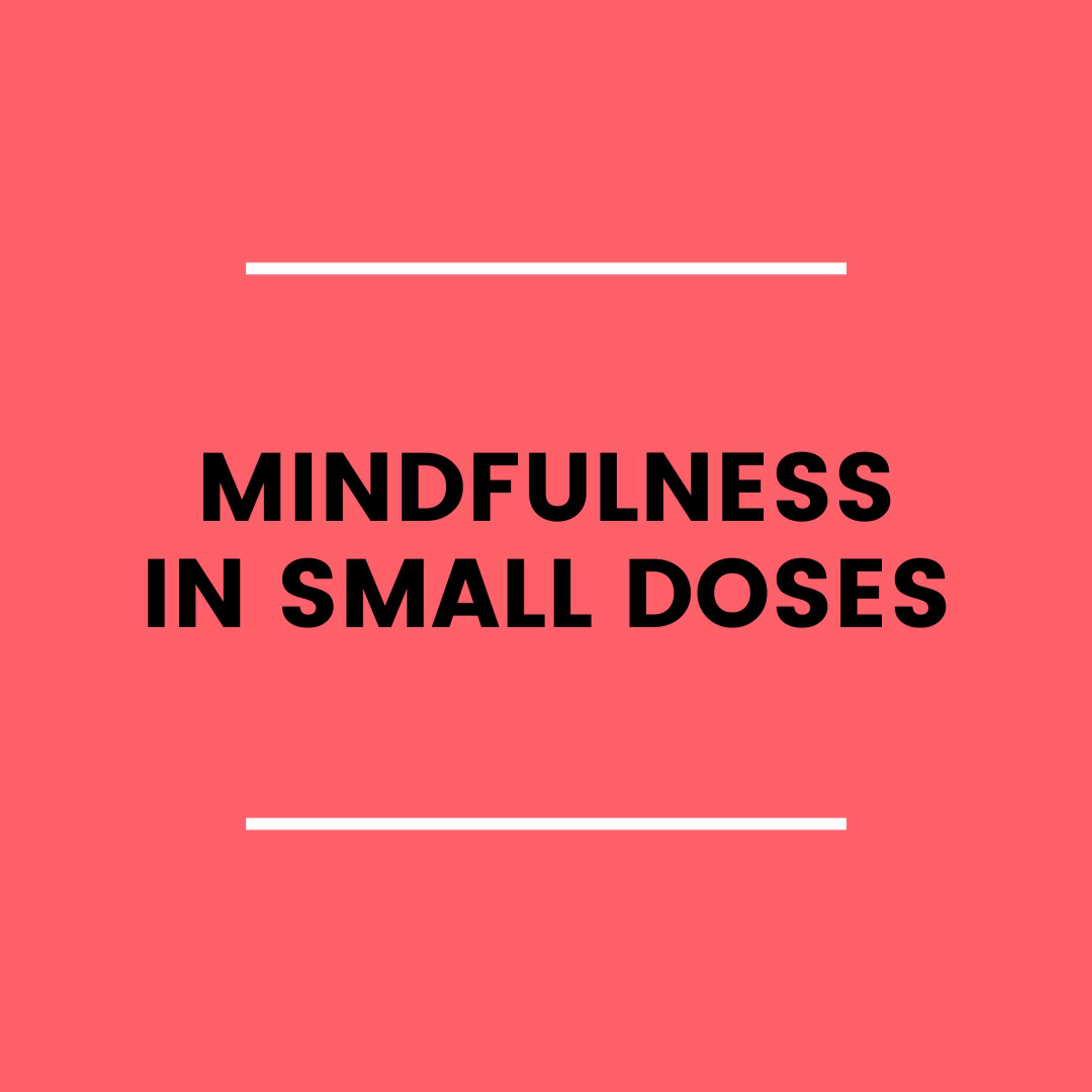 5. Mindfulness in Small Doses