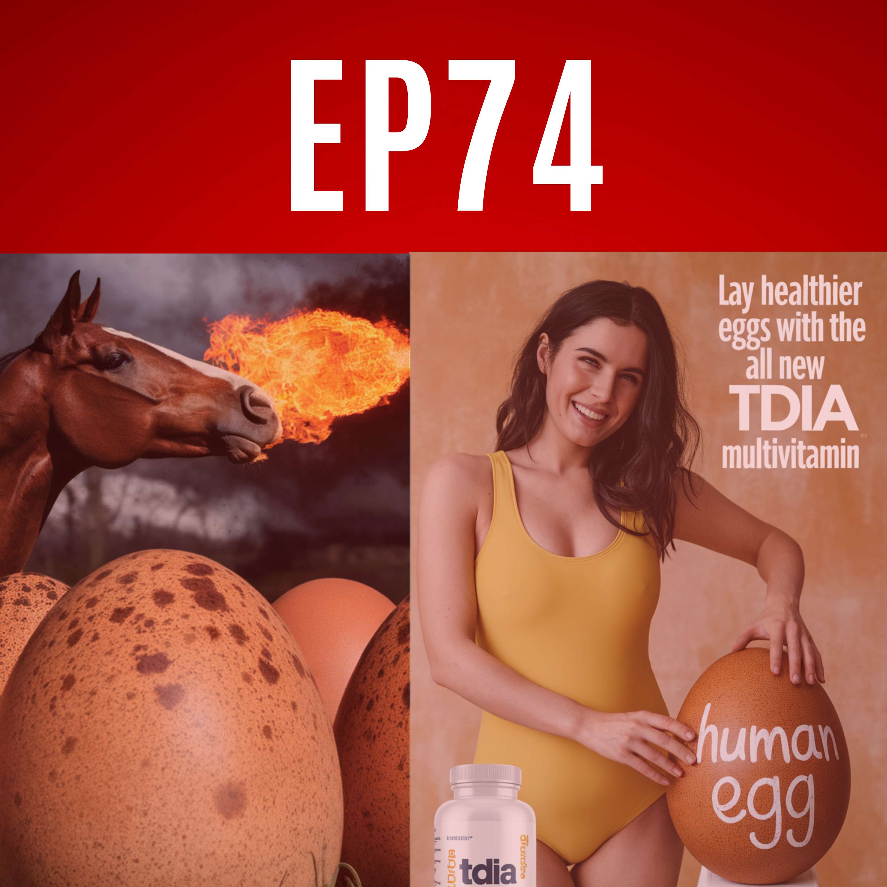 cover of episode EP74: Human Eggs with Ideogram 2.0, Phi 3.5 Boom Factor + AI-Free Startups