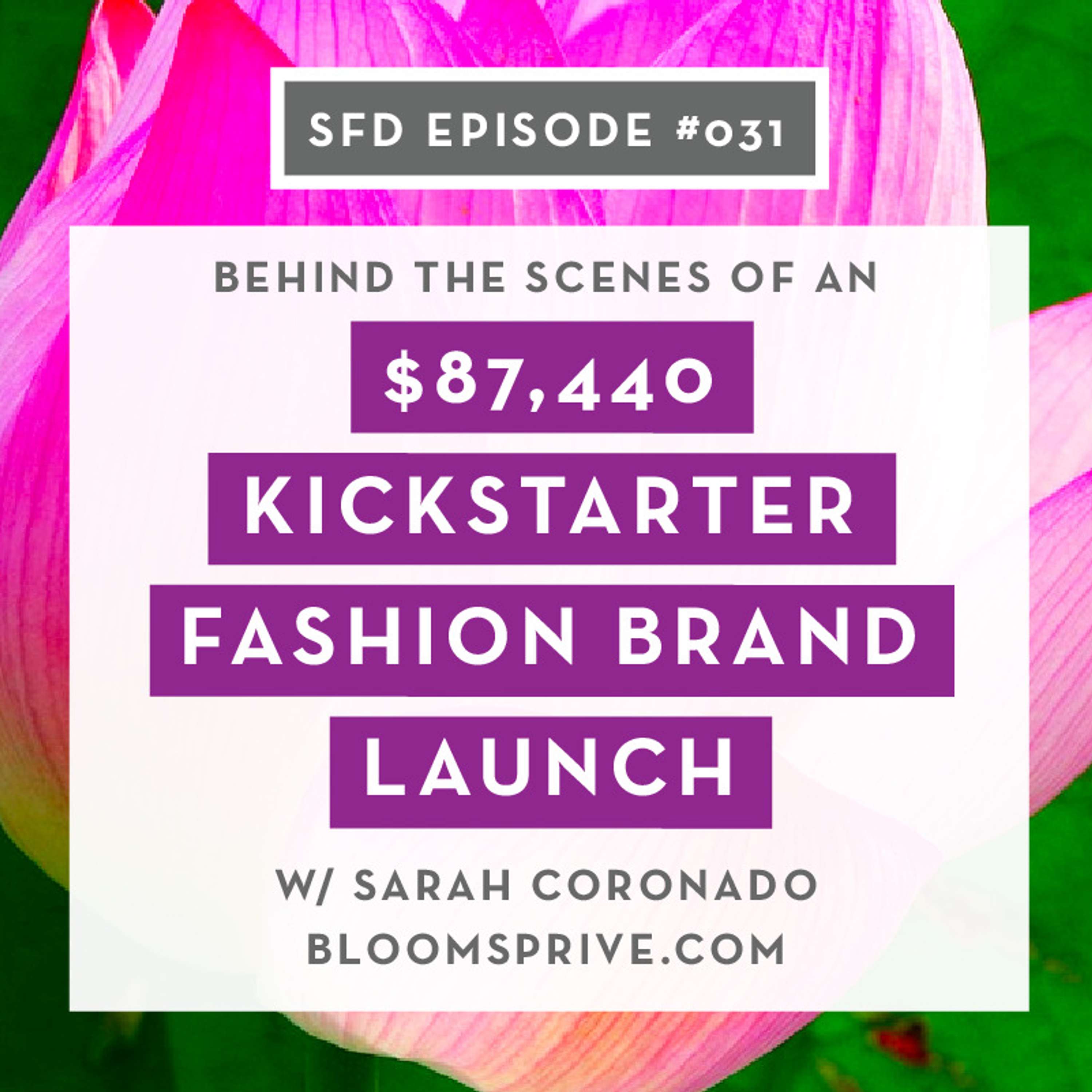 SFD031: Behind the Scenes of an $87k Kickstarter Launch