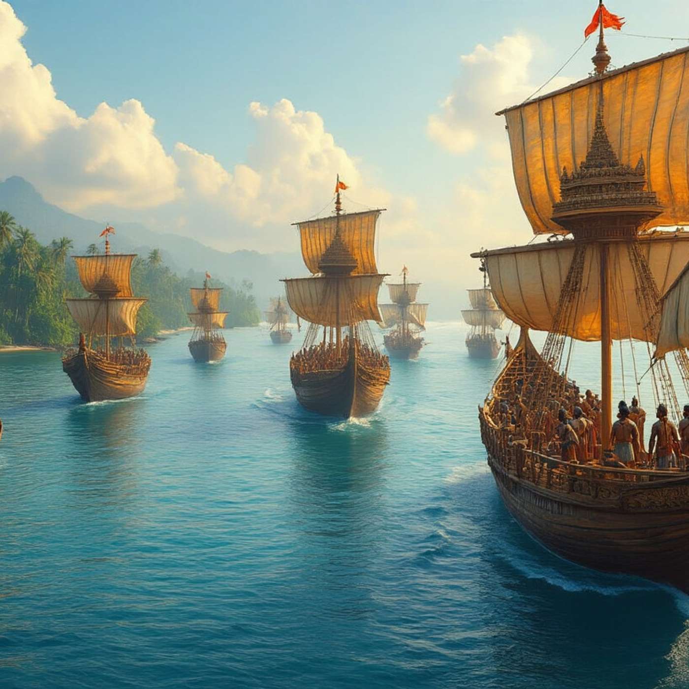 How did the Cholas build, arguably the world's first maritime empire?