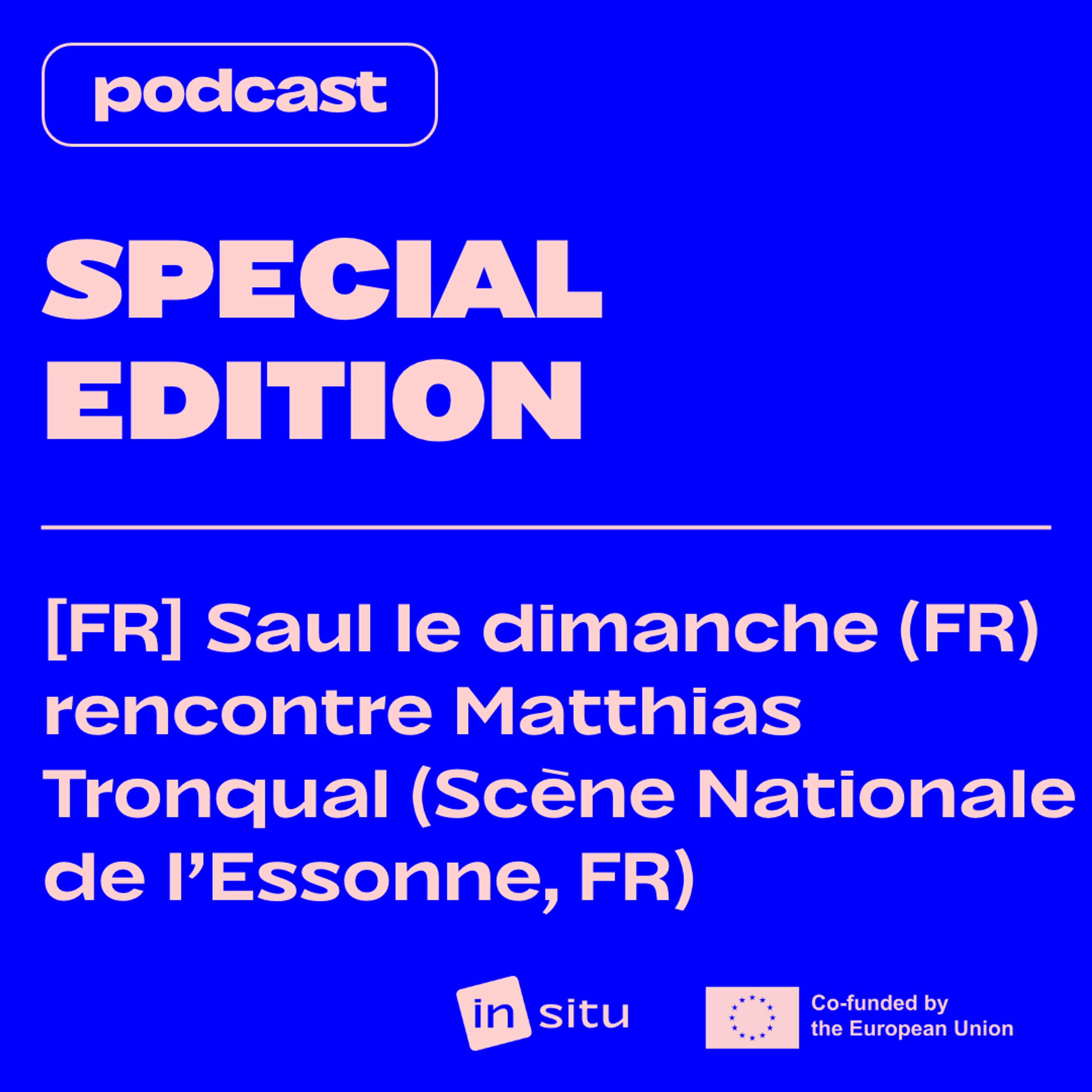 SPECIAL EDITION — [FR] Sauf le Dimanche rencontre Matthias Tronqual de la Scène nationale de l'Essonne