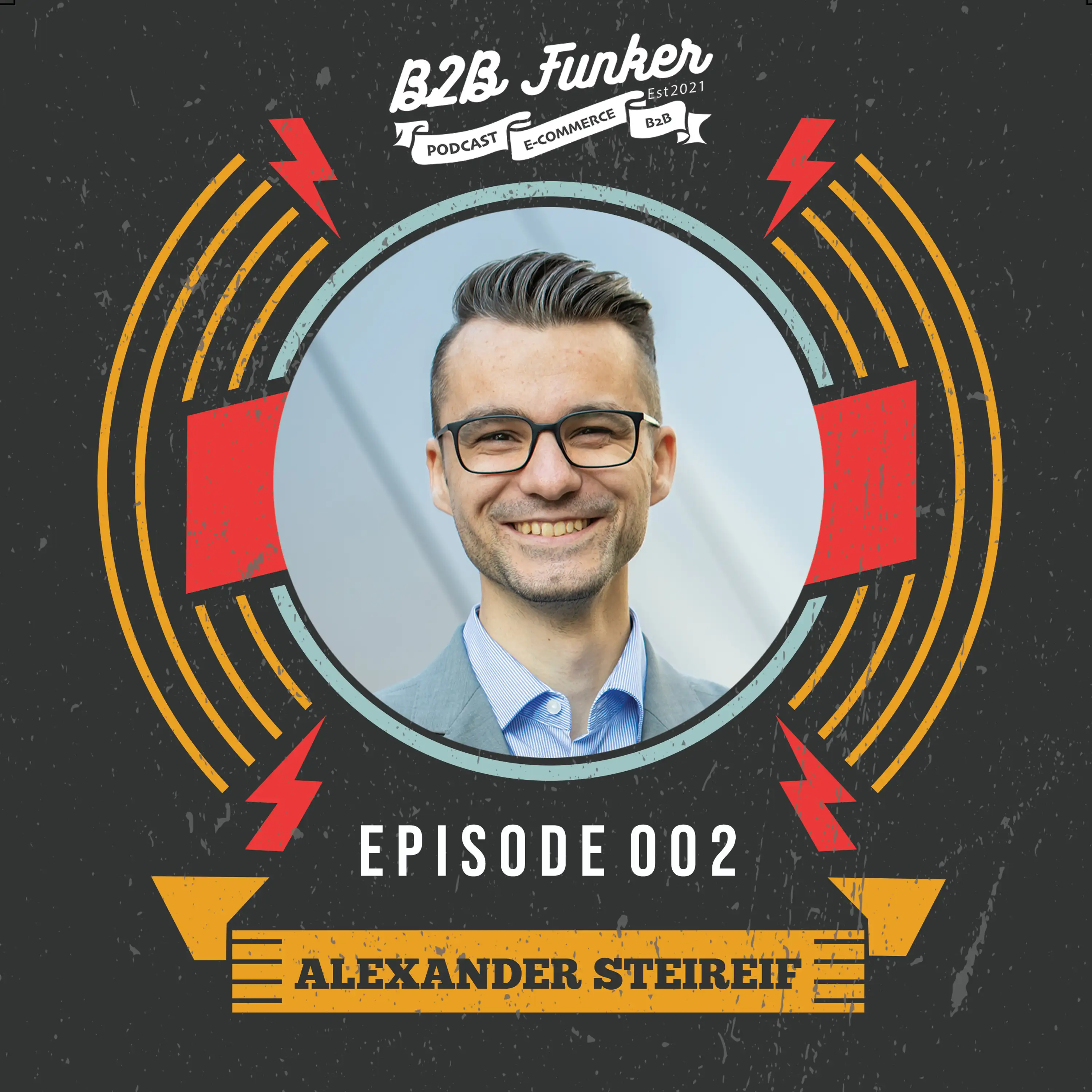 Podcast-Cover: B2B #002 - Alexander Steireif - Wie sucht man die richtige B2B E-Commerce Software aus?